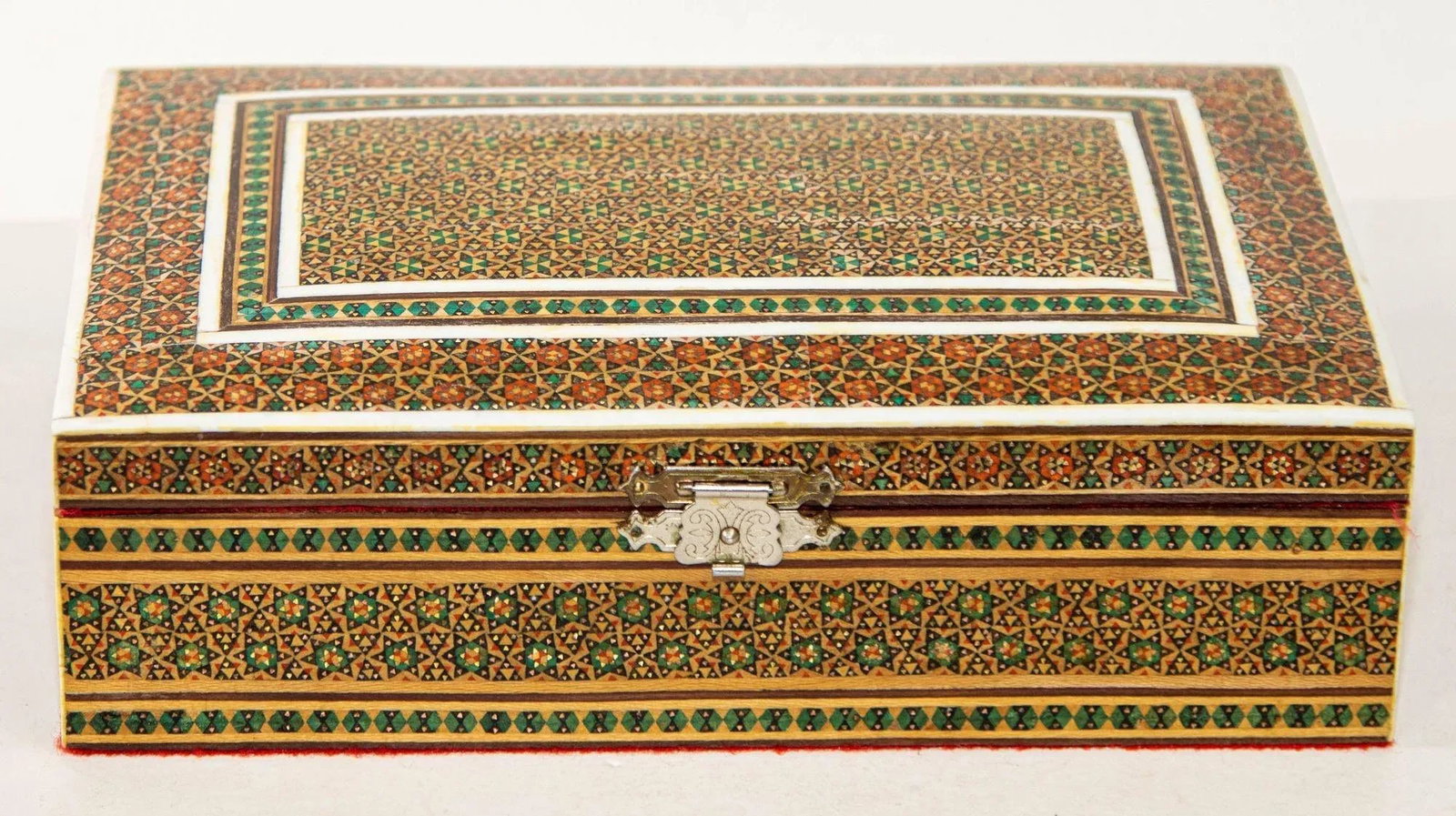Middle Eastern Persian Micro Mosaic Khatam Inlaid Jewelry Box - 2