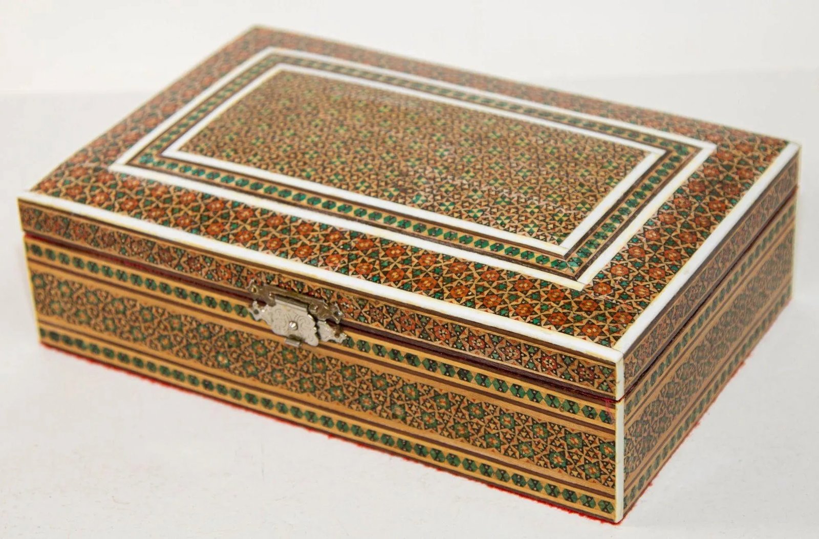 Middle Eastern Persian Micro Mosaic Khatam Inlaid Jewelry Box - 7