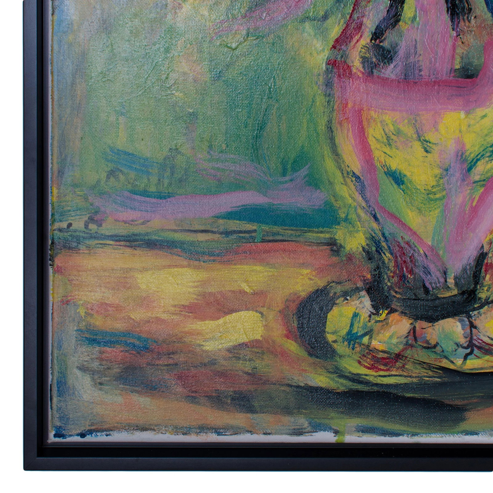 Abstract Oil Painting on Canvas, "Yellow Peonies" by Suzanne McCullough Plowden - 3