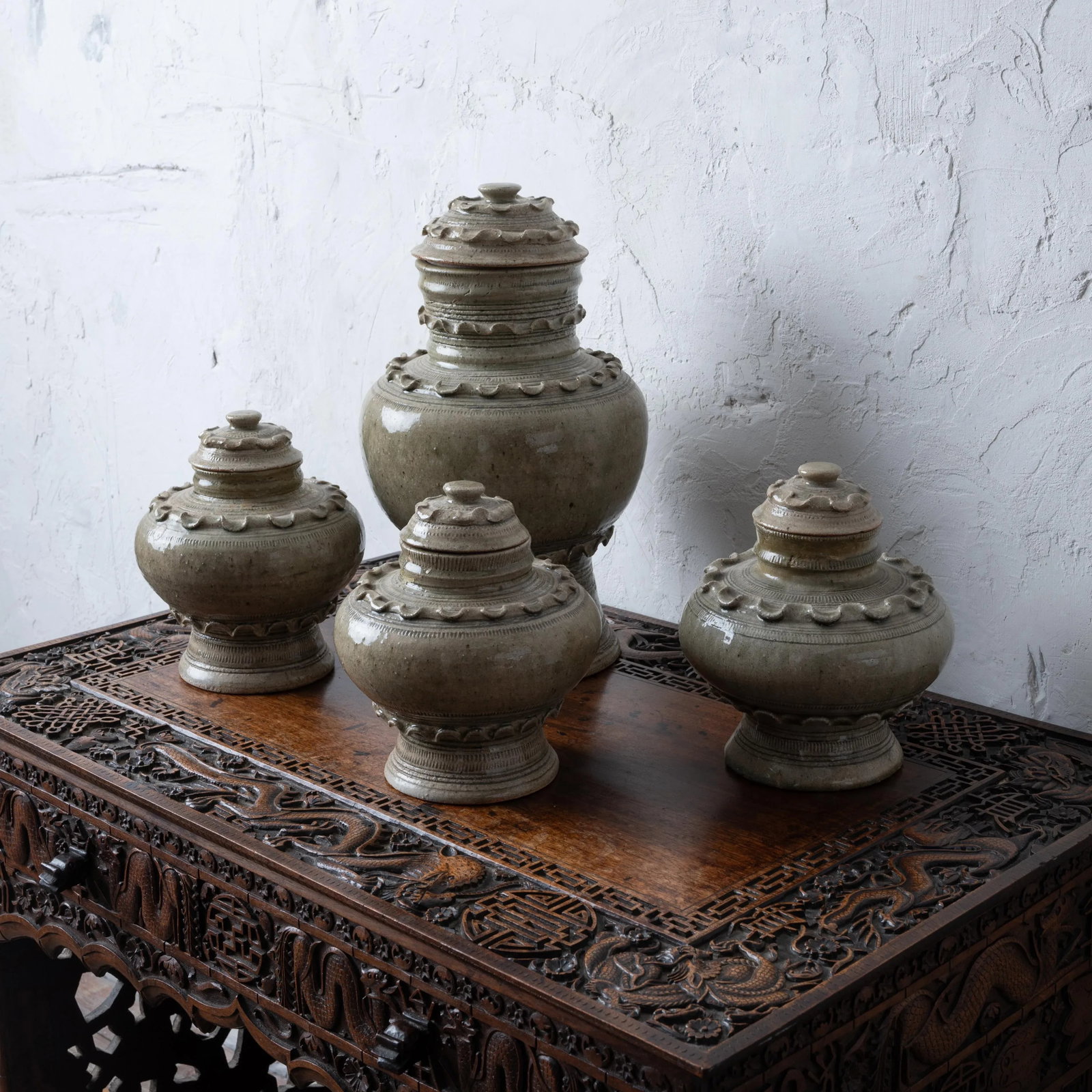 A Group of Thai Celadon Jars for Rosenthal-Netter, C.1960s - 2