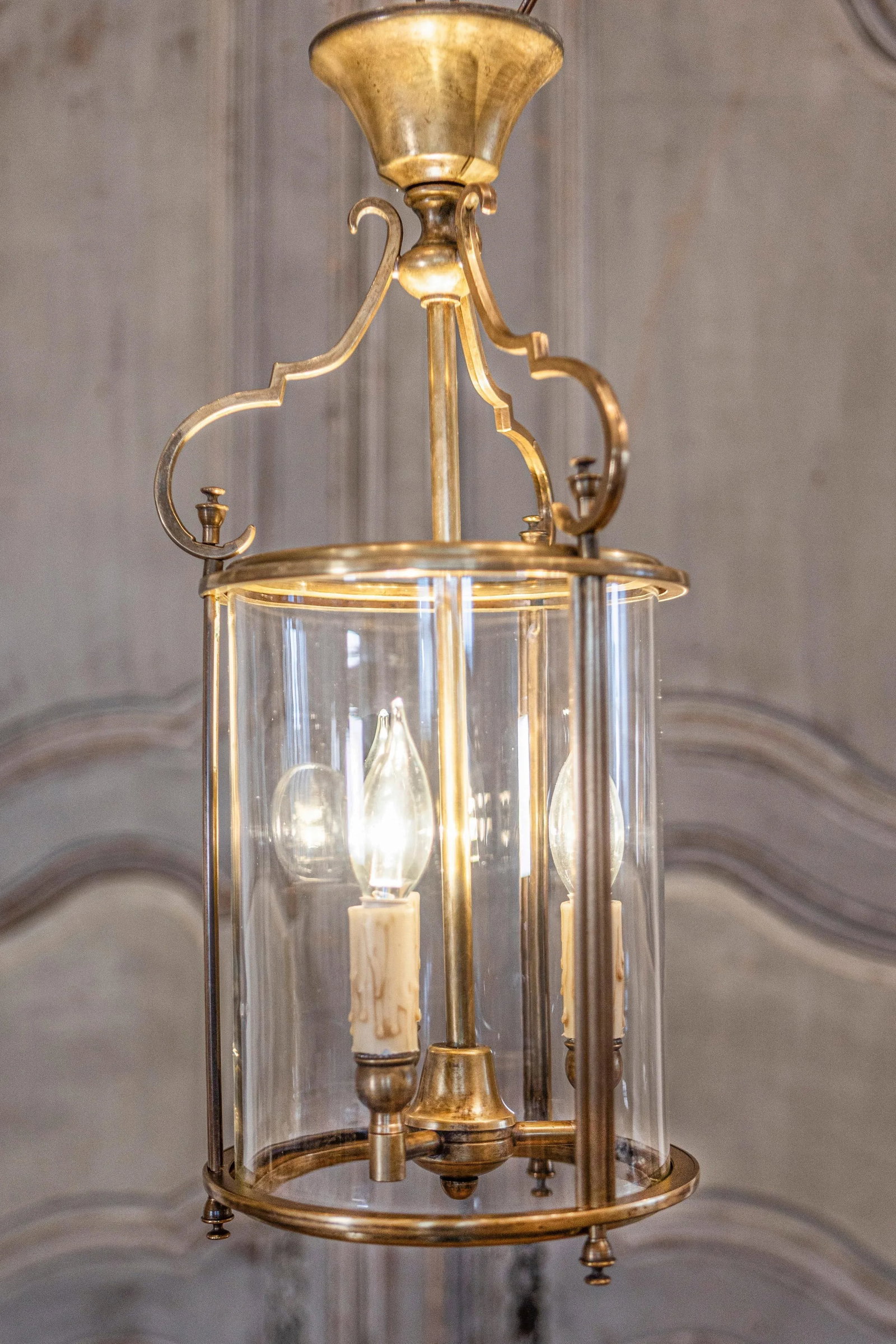 20th Century French Brass and Glass Lantern - 4