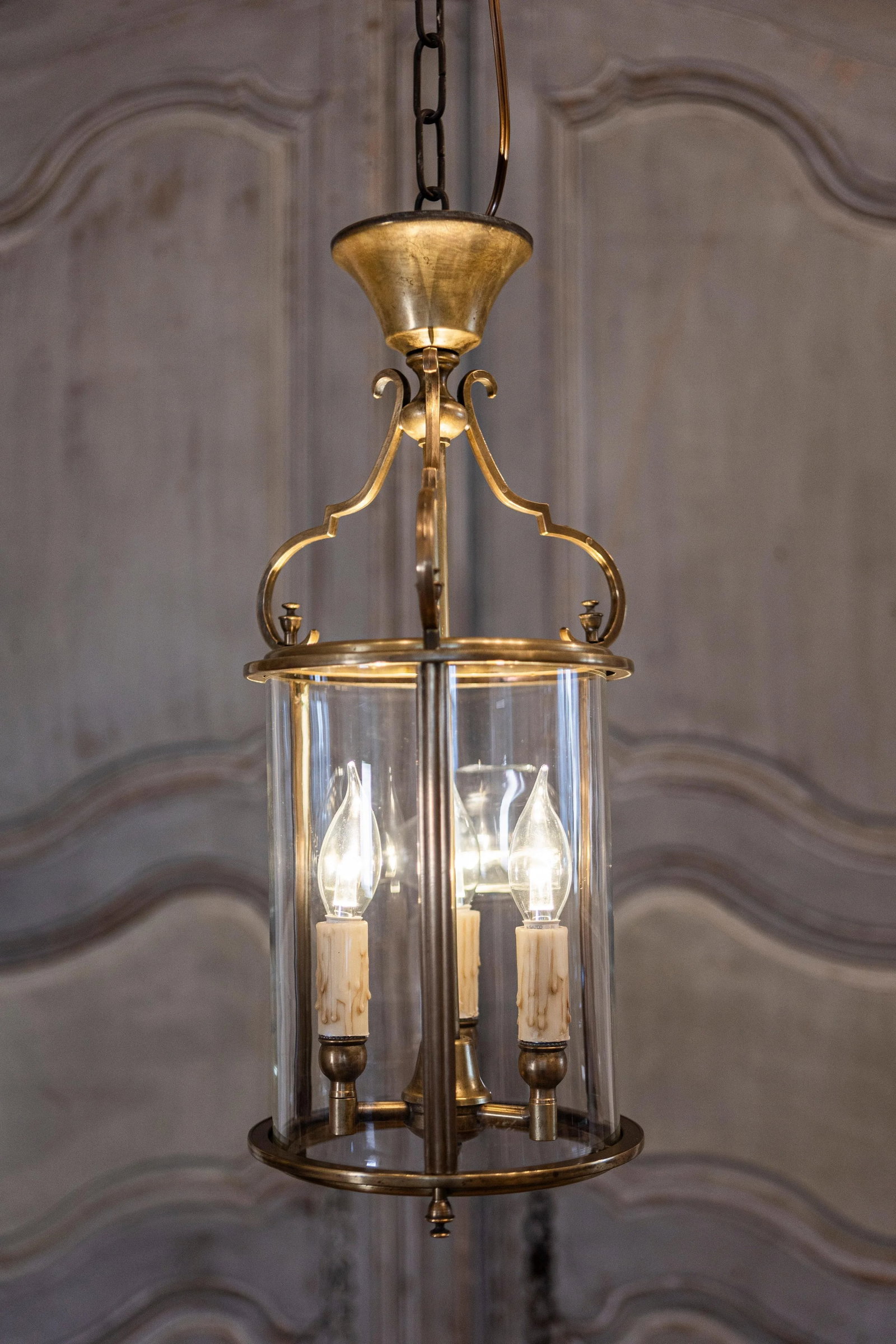 20th Century French Brass and Glass Lantern - 5