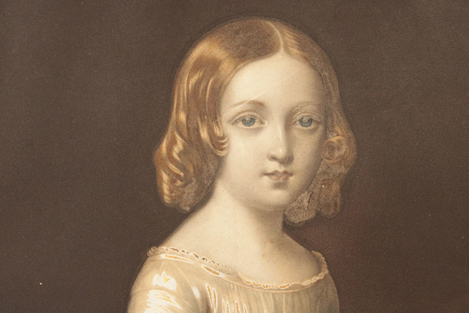 Victorian 'Rose de Maie' Young Girl Portrait Print, Custom Framed - 7