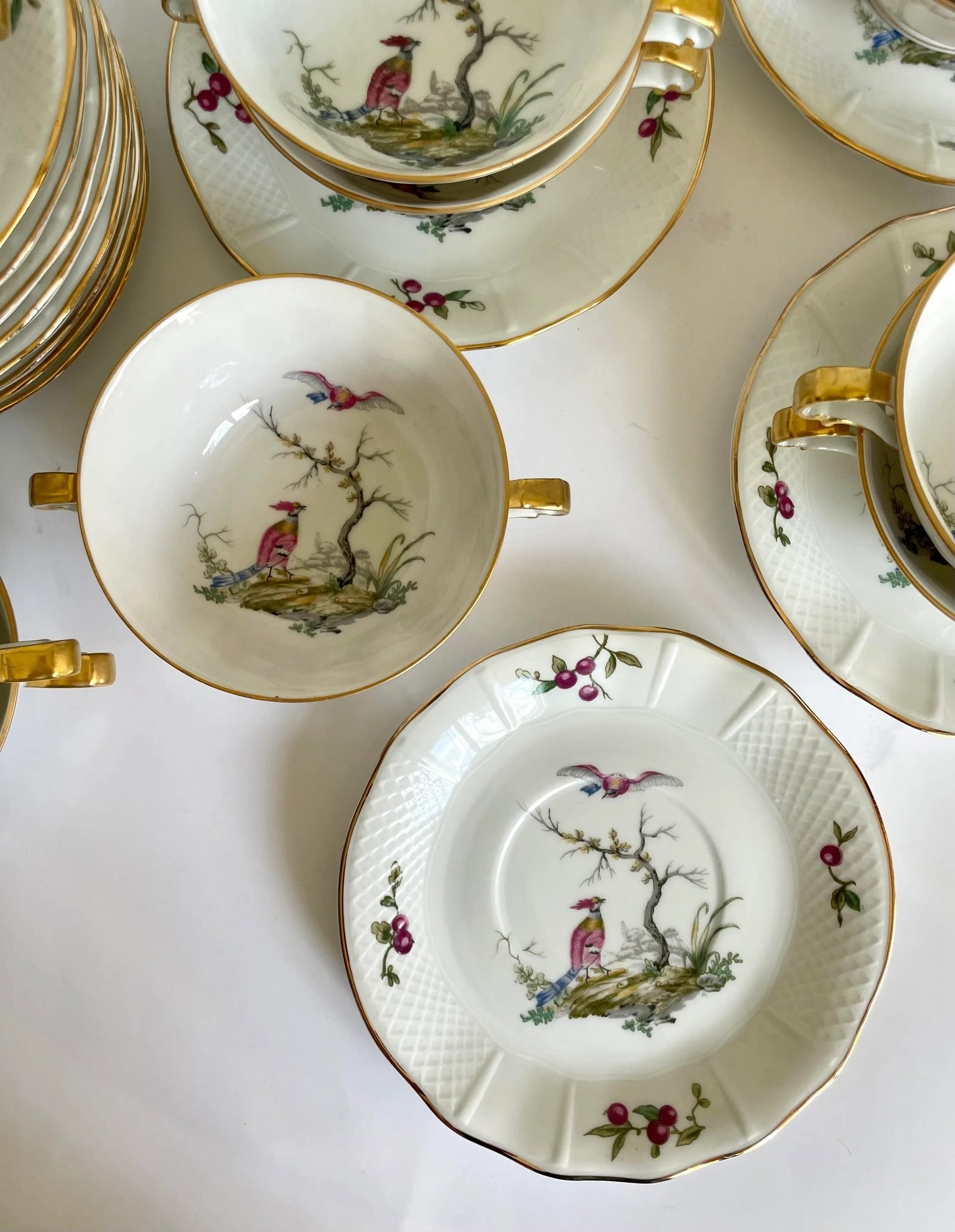 103 Piece Set French Limoges "Mennecy" China Dinnerware by Bernardaud - 12