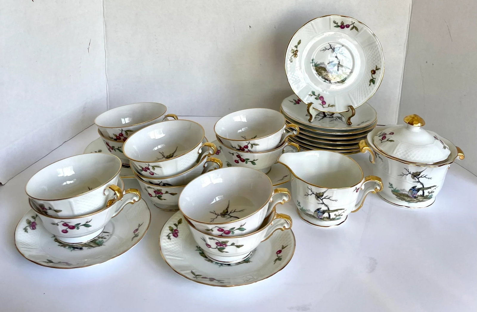 103 Piece Set French Limoges "Mennecy" China Dinnerware by Bernardaud - 3