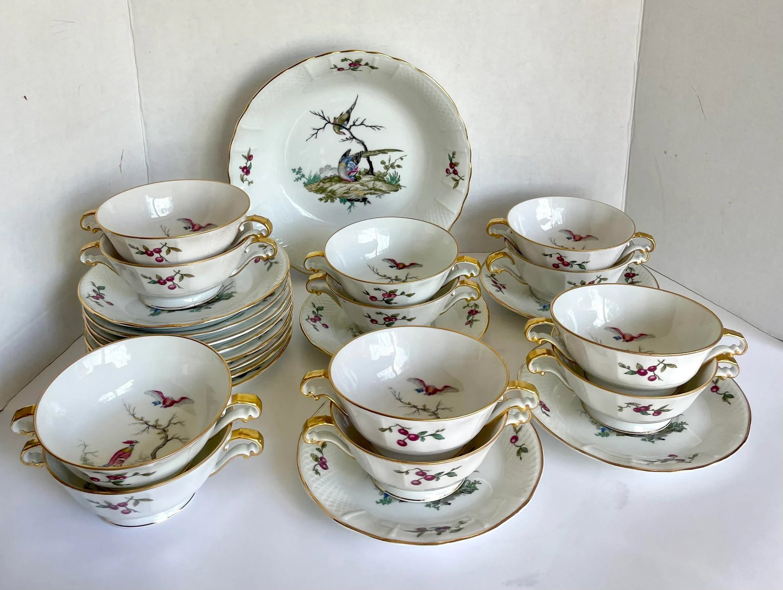 103 Piece Set French Limoges "Mennecy" China Dinnerware by Bernardaud - 5