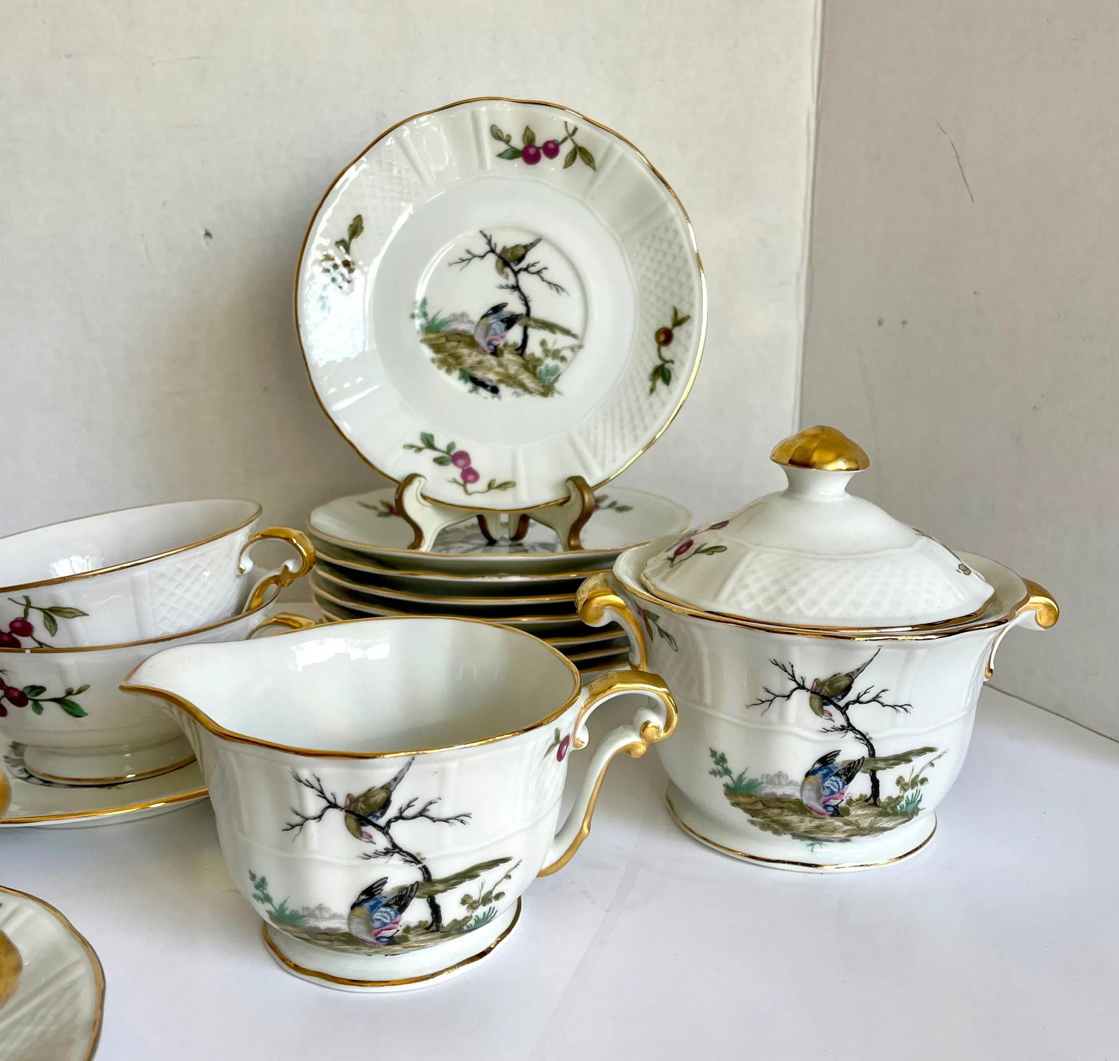 103 Piece Set French Limoges "Mennecy" China Dinnerware by Bernardaud - 6