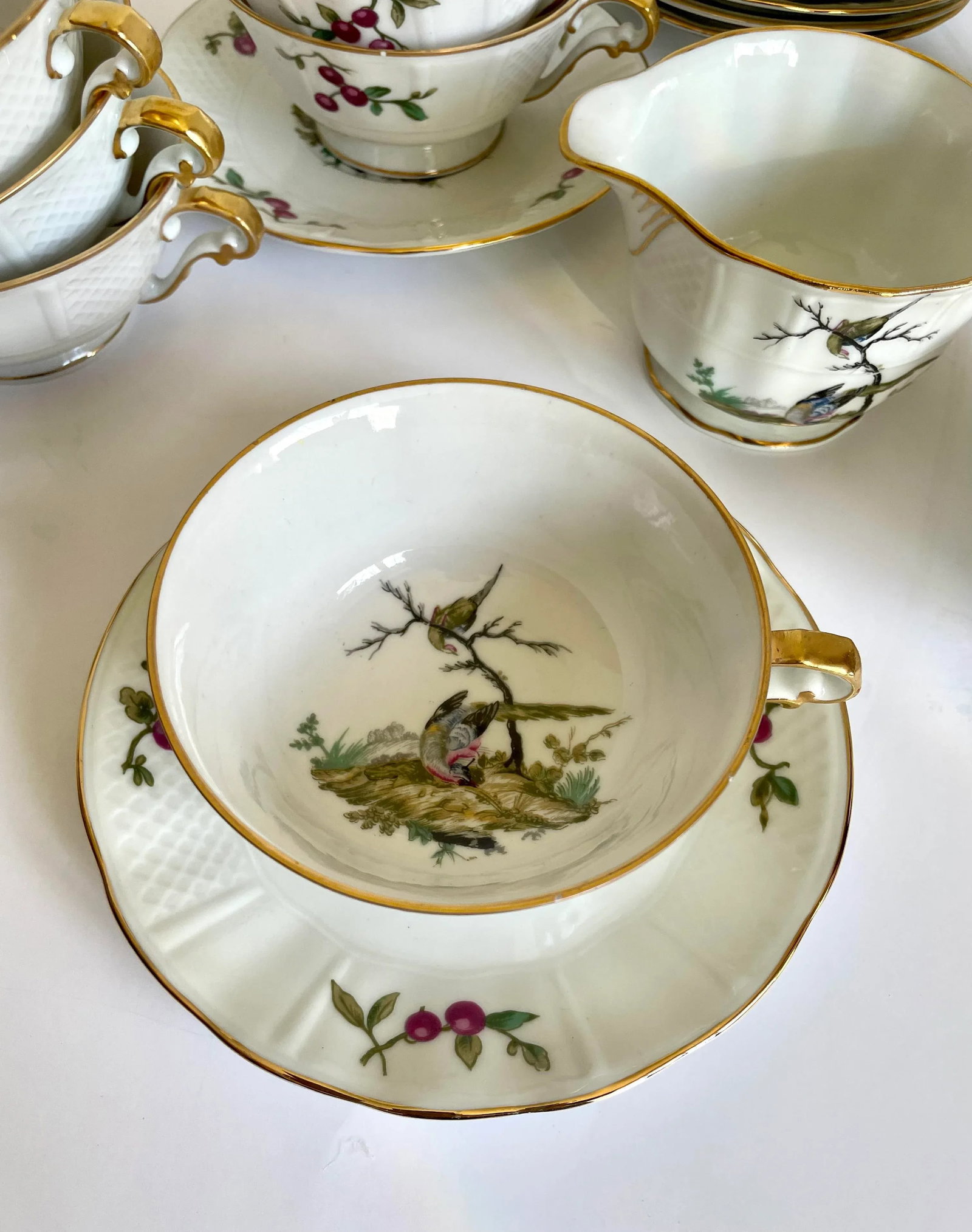 103 Piece Set French Limoges "Mennecy" China Dinnerware by Bernardaud - 7