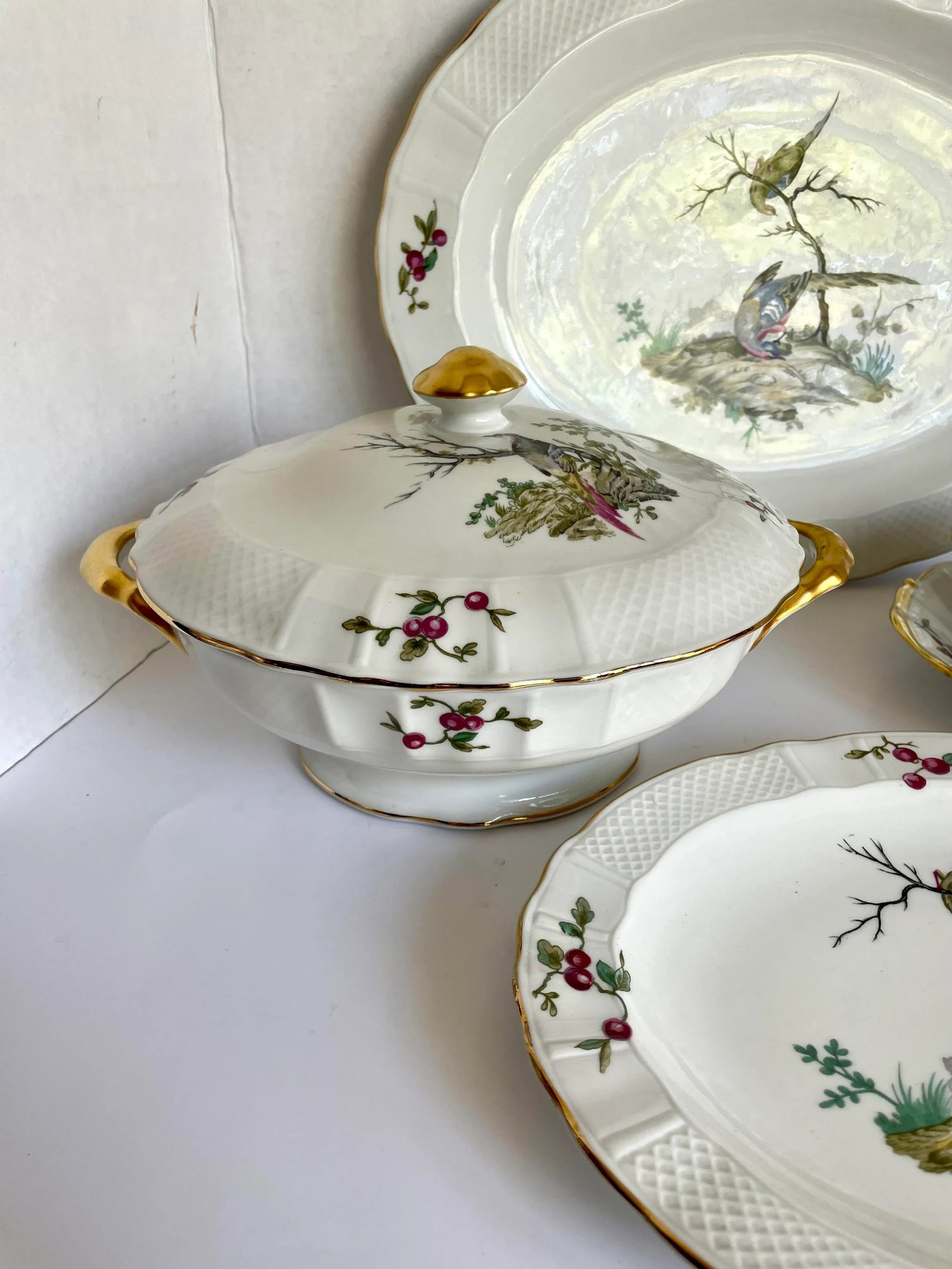 103 Piece Set French Limoges "Mennecy" China Dinnerware by Bernardaud - 8
