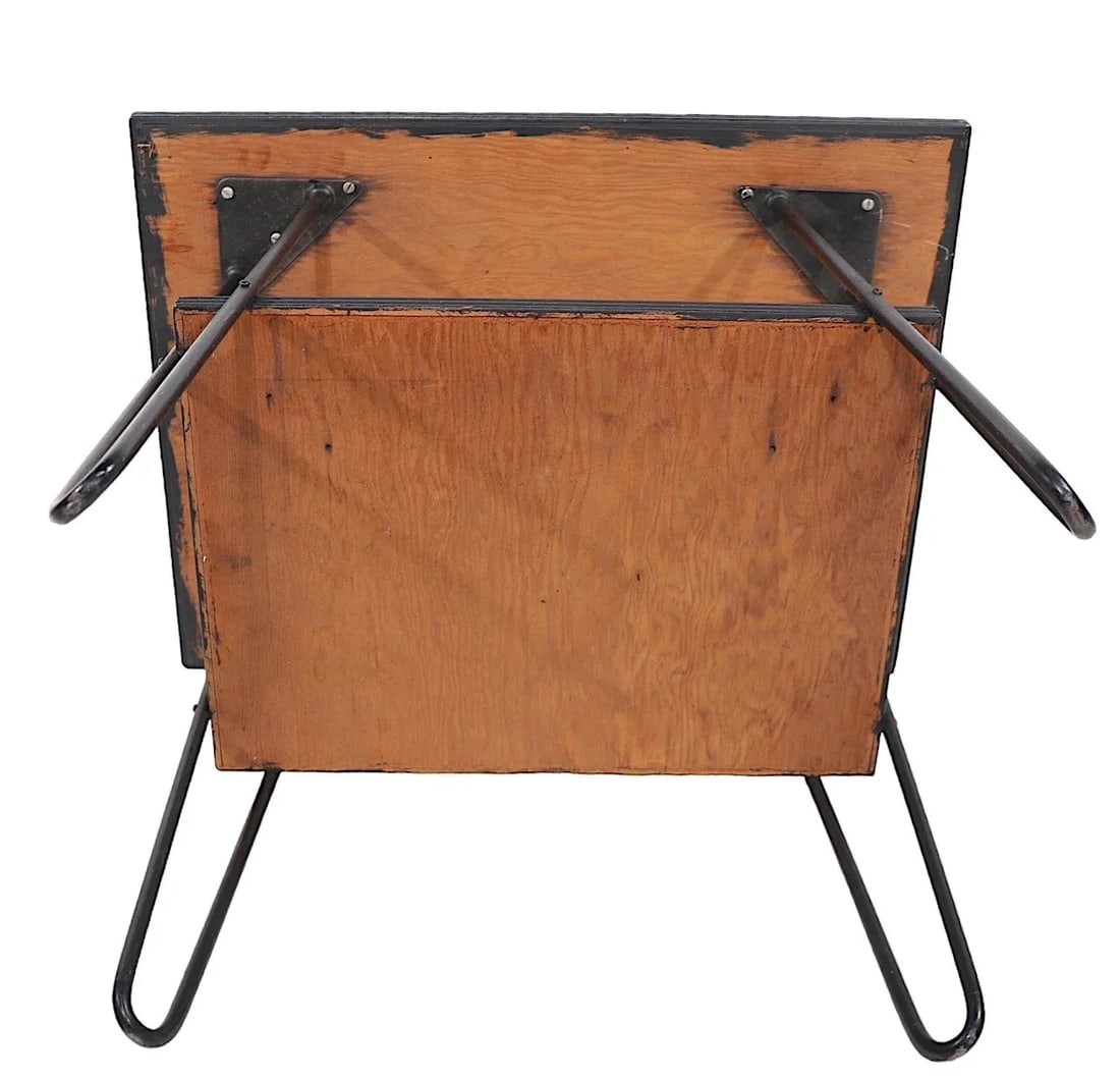 Mid Century Two Tier Hairpin Leg Side End Table With Formica Tops - 2