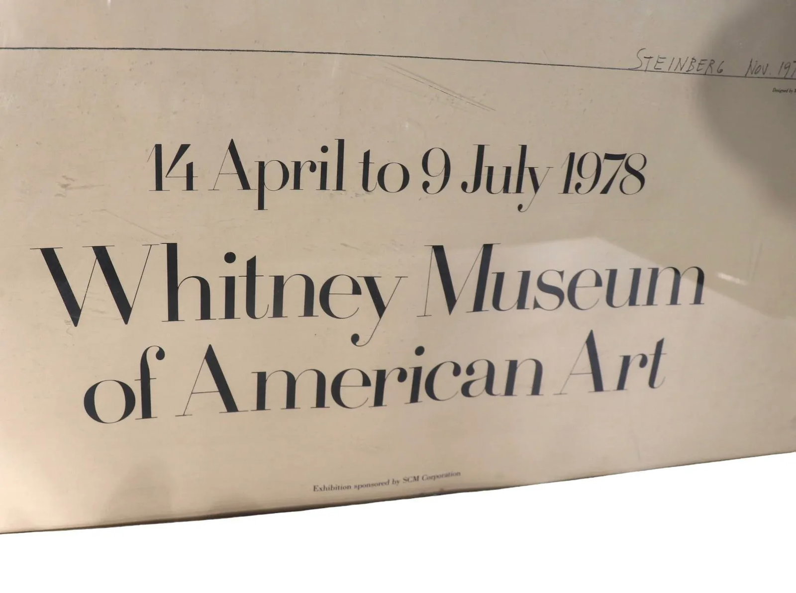 Original Framed Steinberg Whitney Museum Poster C 1978 - 7