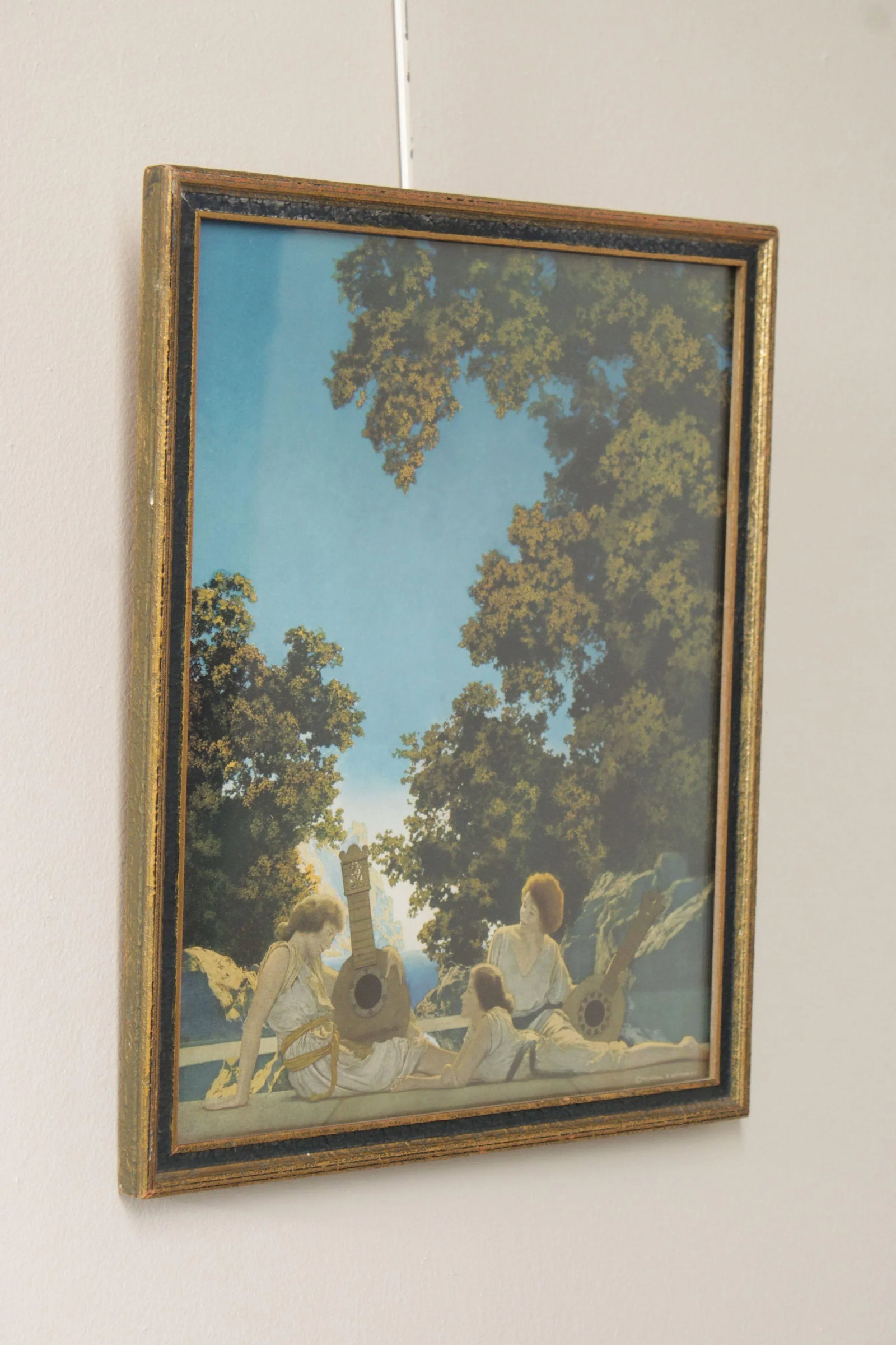 Early 20th Century Maxfield Parrish Arts & Crafts Framed 'The Lute Players' Print - 3