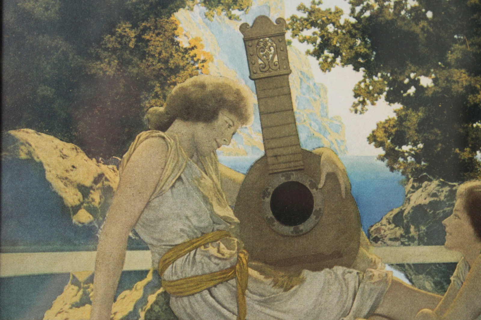 Early 20th Century Maxfield Parrish Arts & Crafts Framed 'The Lute Players' Print - 9