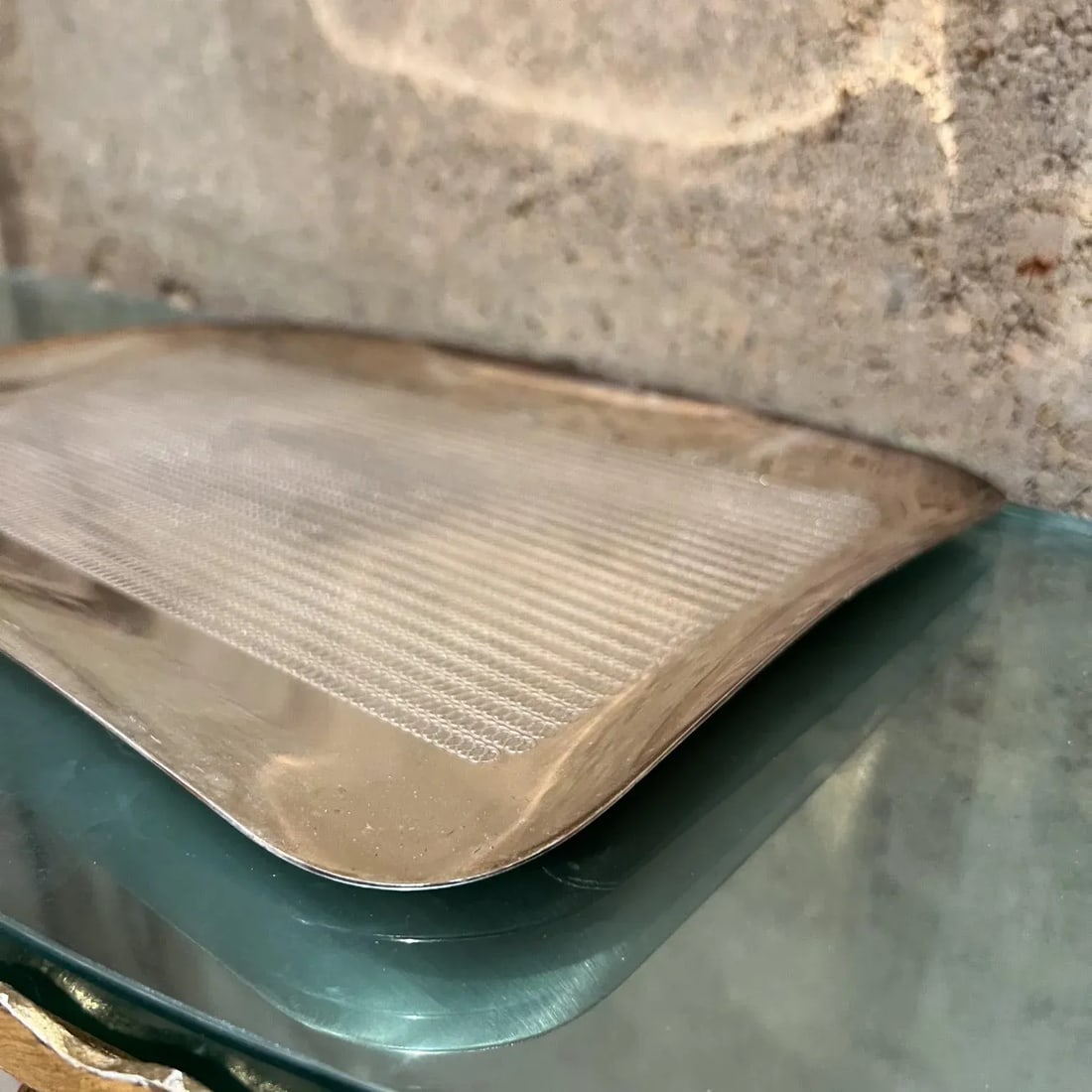 WMF Ikora S Collection Tray, Textured Silver Platter, Vintage 1970s - 2