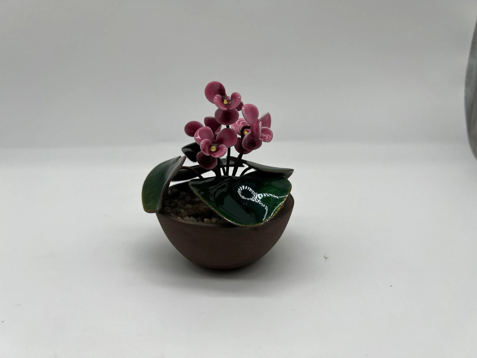 Petite Bovano of Cheshire Enamel Floral Decorative Planter Cyclamen Persicum - 4