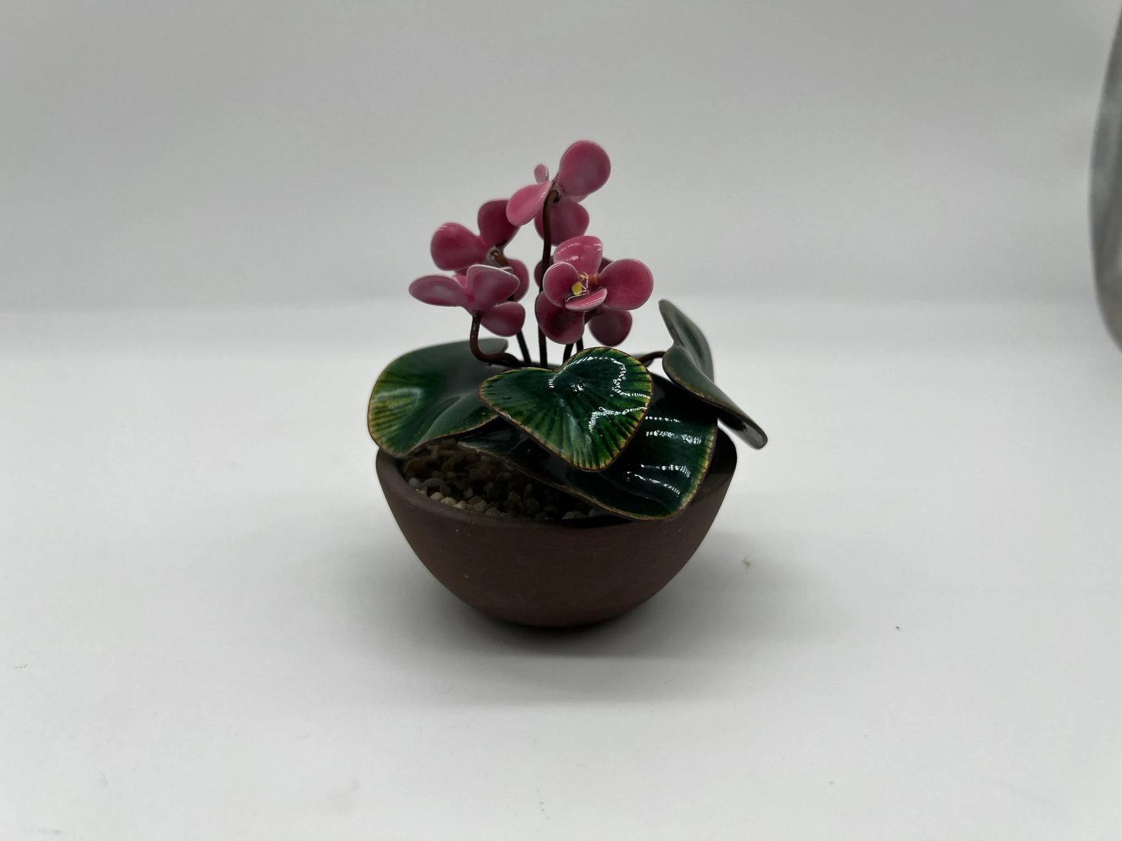 Petite Bovano of Cheshire Enamel Floral Decorative Planter Cyclamen Persicum - 6