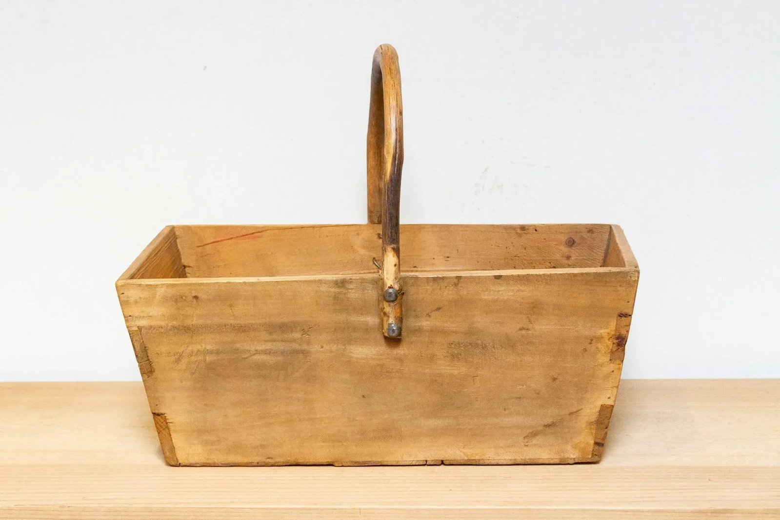 Antique English Wood Carrying Basket - 3
