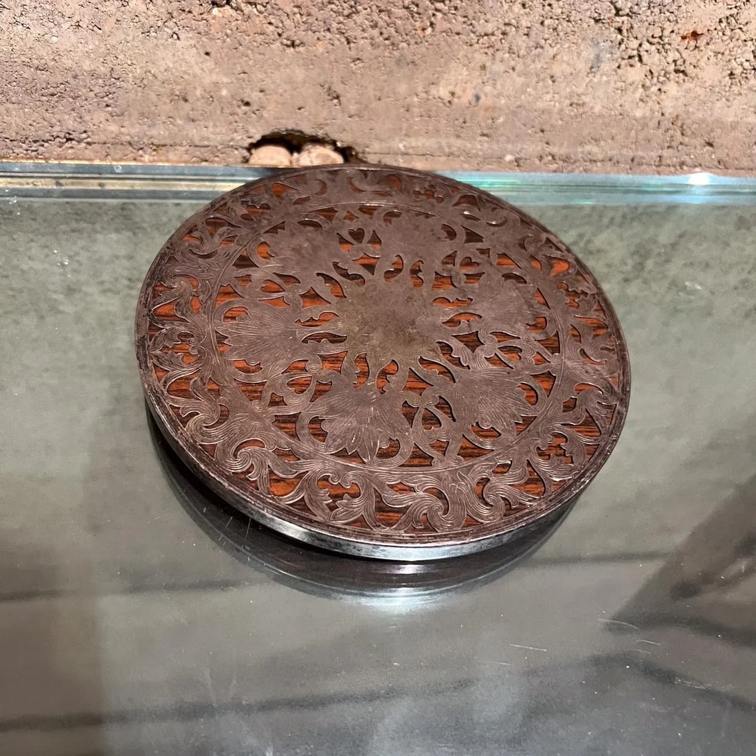 1950s Web Sterling Silver Embellished Trivet Hot Plate - 3