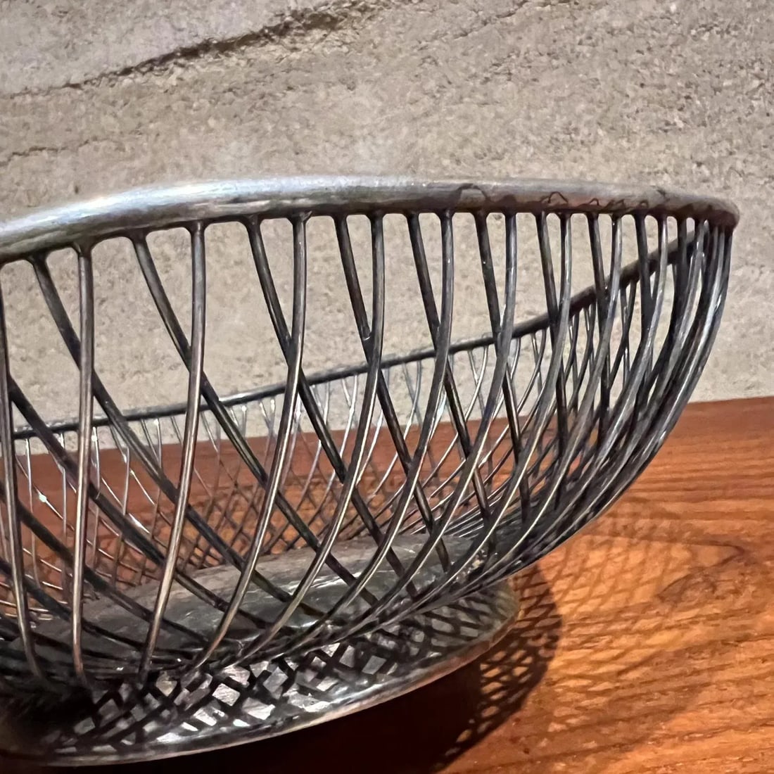 1960s Gorham Original Silver Bowl Wire Basket - 2