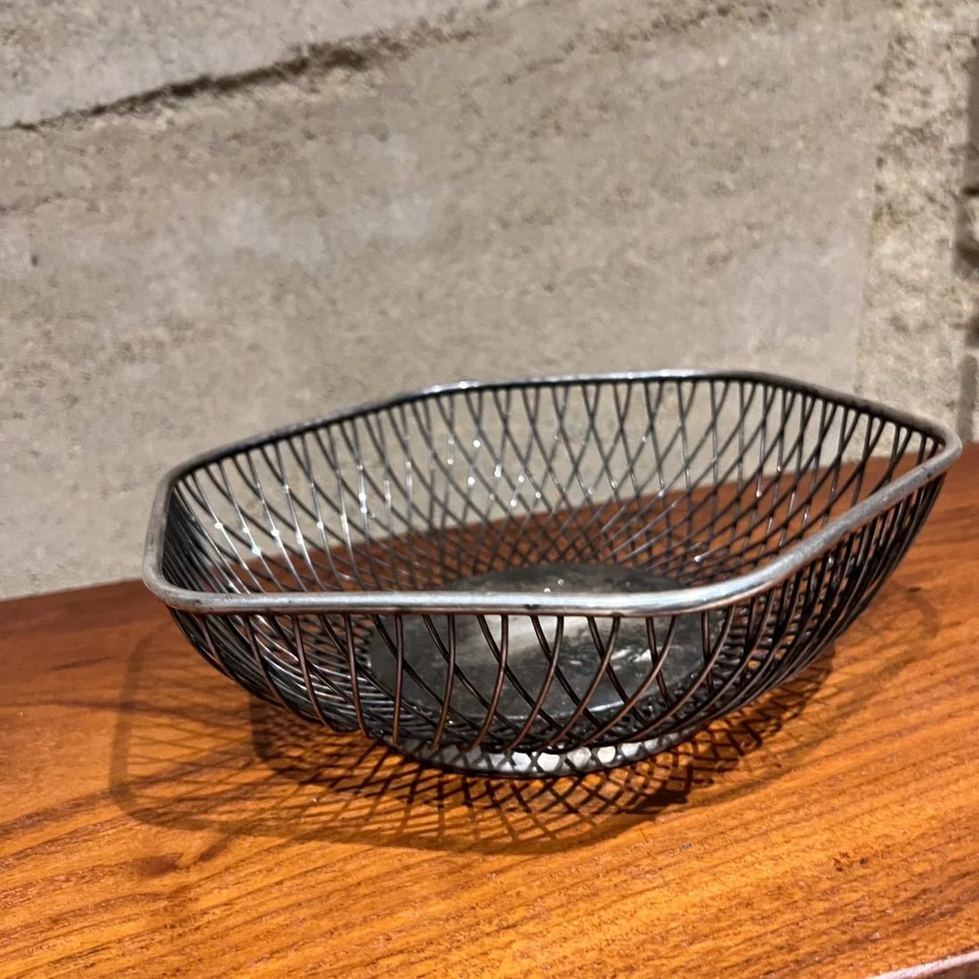 1960s Gorham Original Silver Bowl Wire Basket - 4