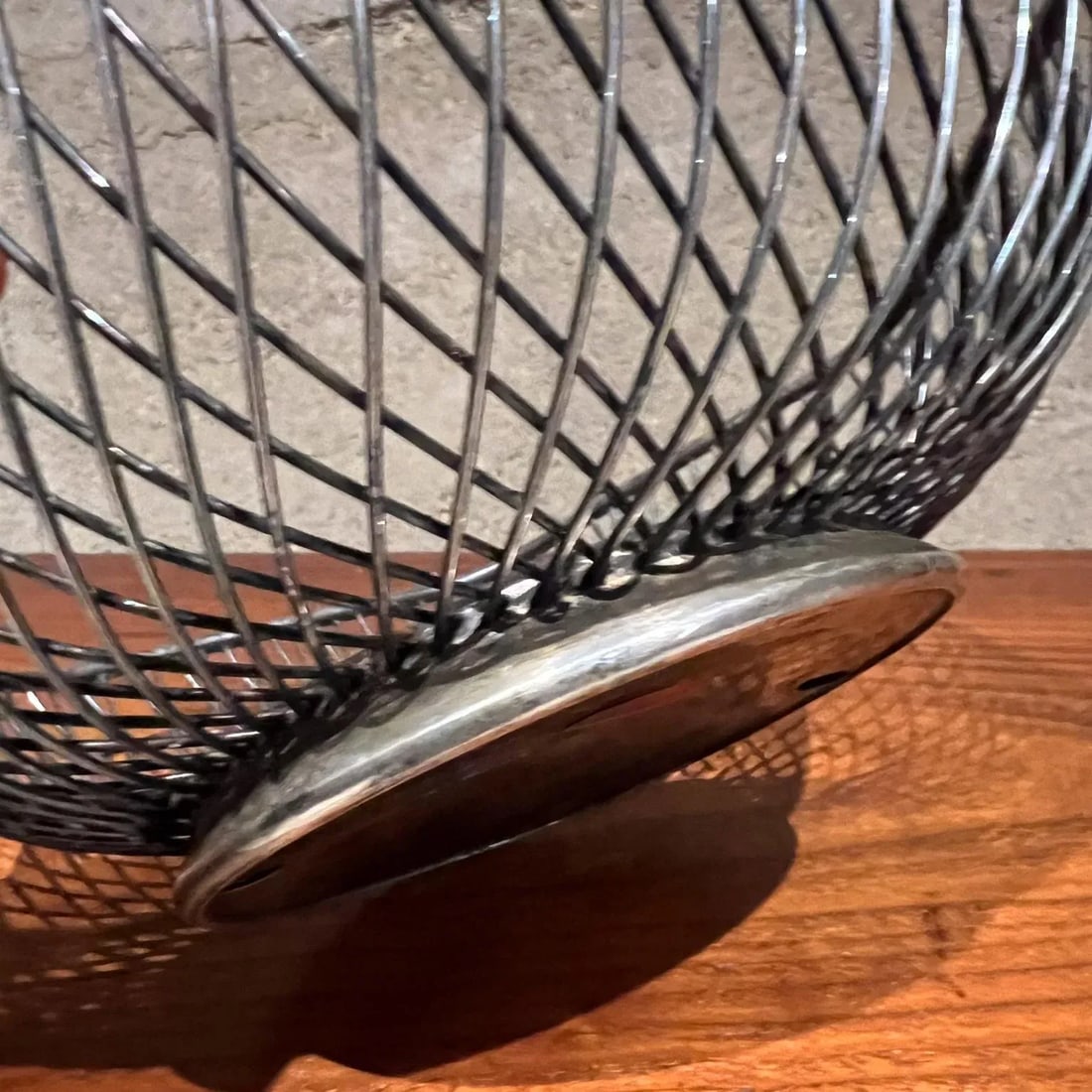 1960s Gorham Original Silver Bowl Wire Basket - 5
