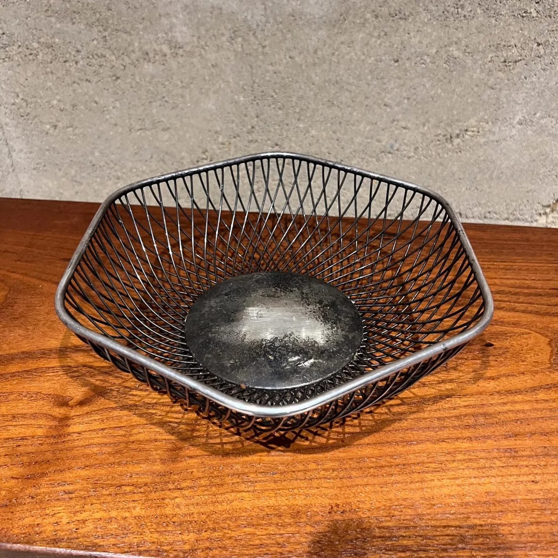 1960s Gorham Original Silver Bowl Wire Basket - 6