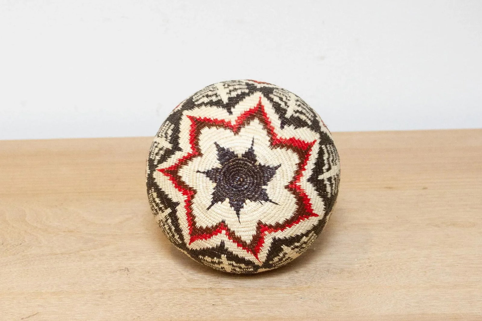 Black & Red Central American Embera Basket - 6