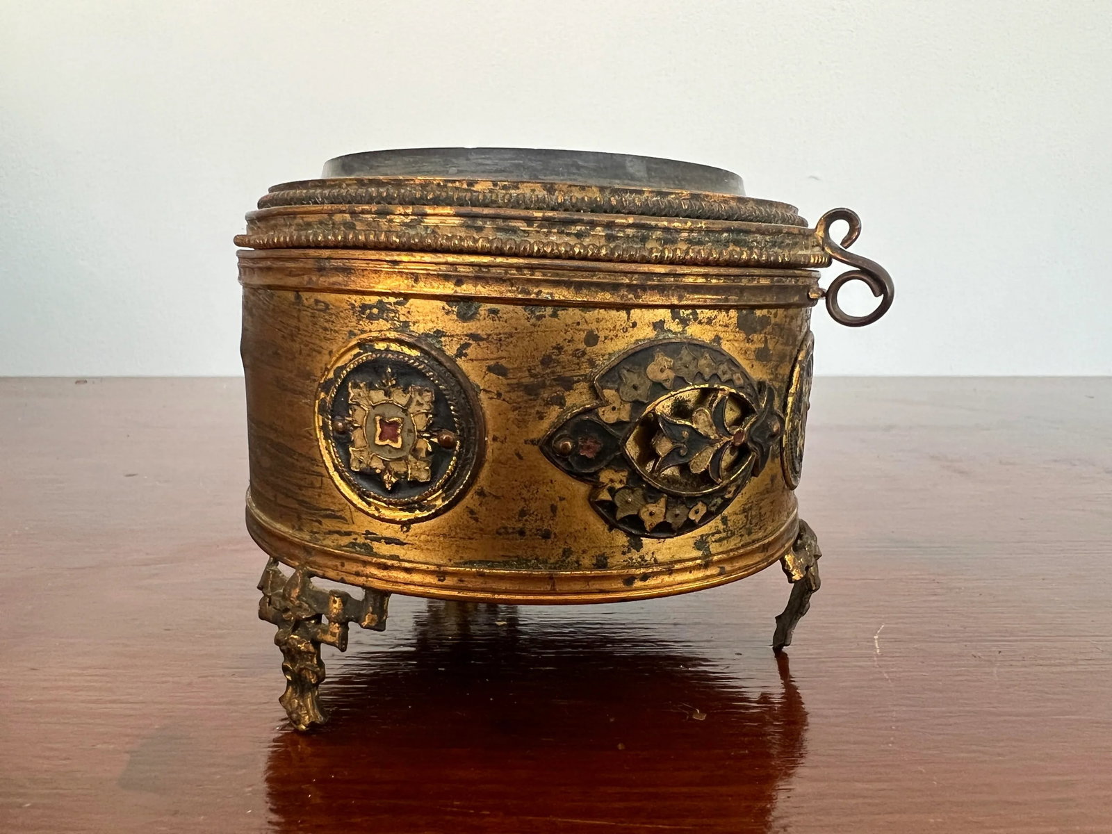 19th C. Italian Grand Tour Micro-Mosaic "Doves of Pliny" Box After Antiquity - 4