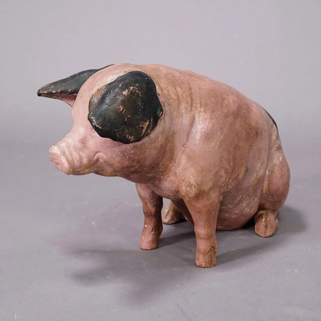 Swabian Hallic Country Pig Made of Terracotta 1930s - 3