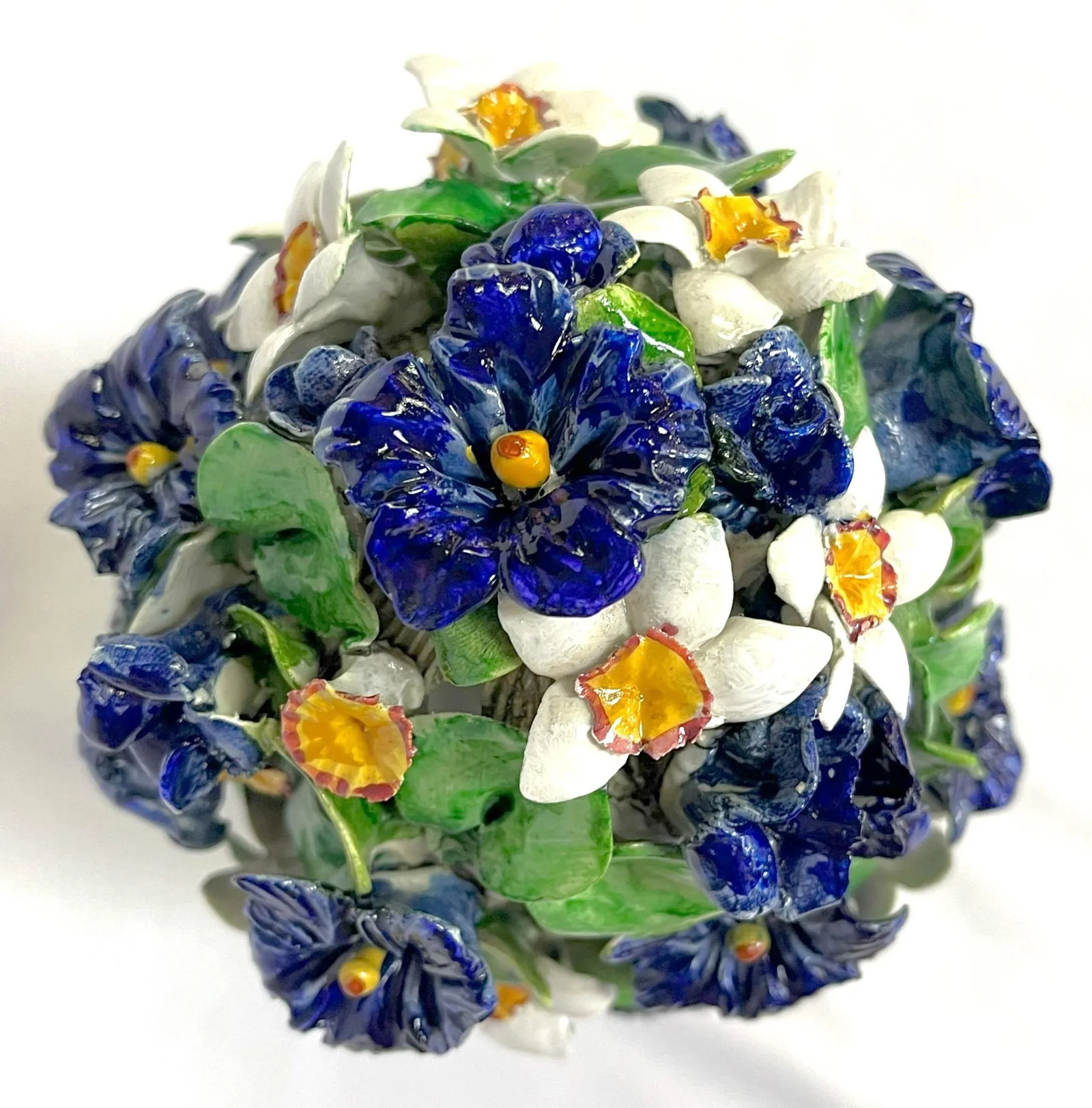 Vintage Italian Majolica Floral Topiary - 5