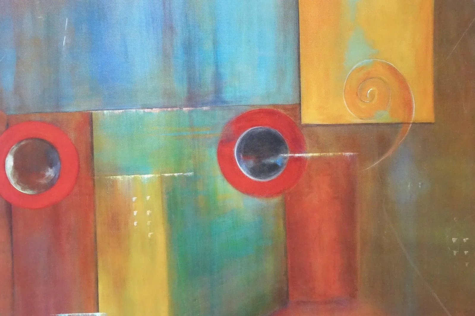 Late 20th Century Abstract Reproduction Print of Original Oil Painting - 4