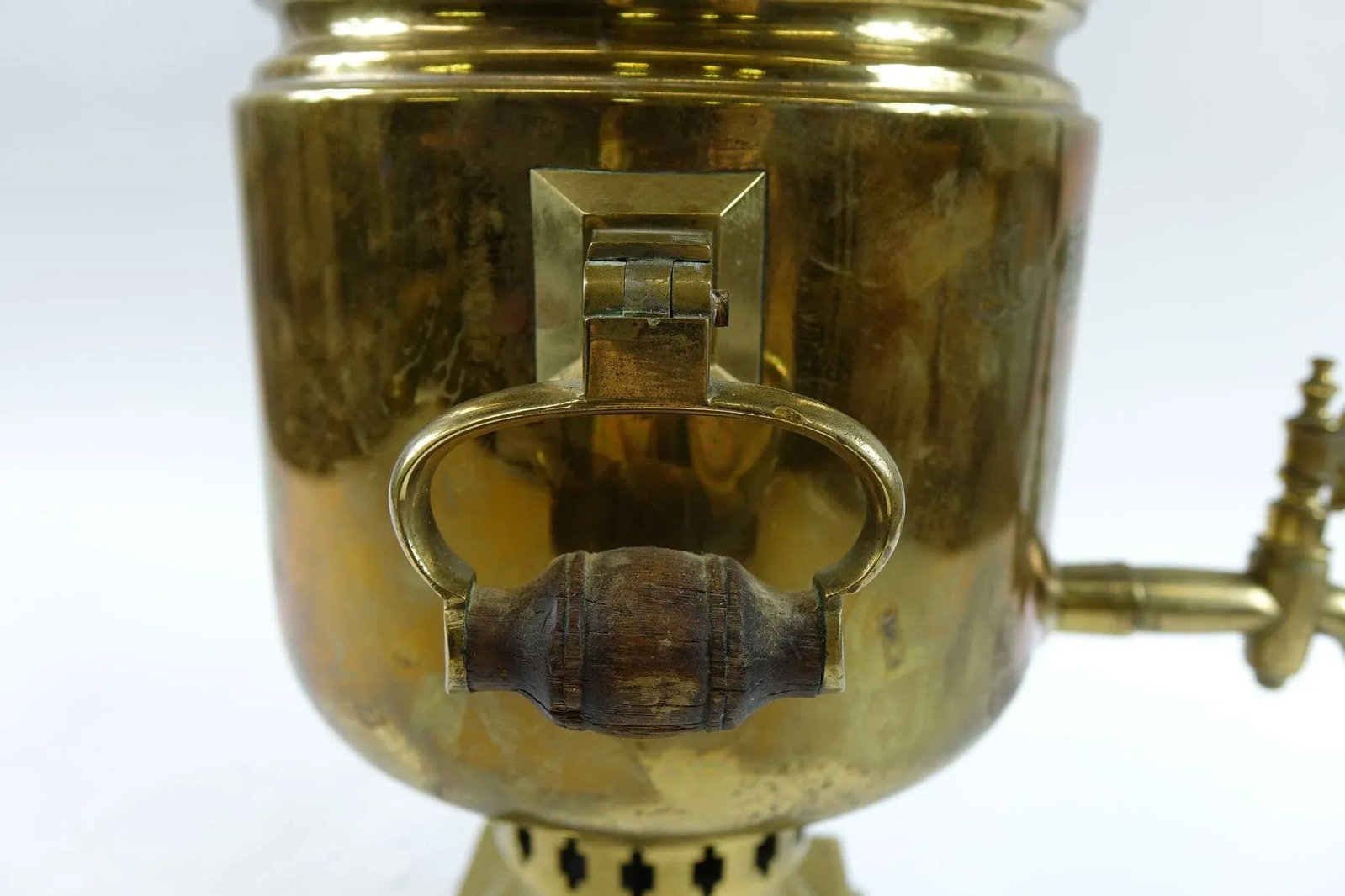 Antique Brass Russian Samovar 19th Century With Stamps 10 - 4