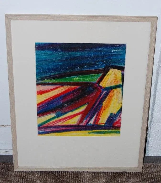 Vintage Original Abstract Pastel Artwork by Swedish Artist Ivan Jordell. - 2