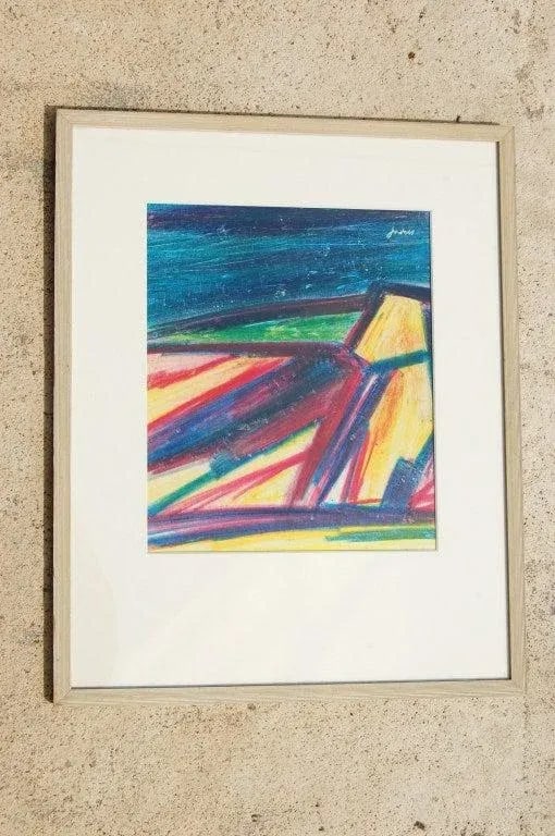 Vintage Original Abstract Pastel Artwork by Swedish Artist Ivan Jordell. - 3