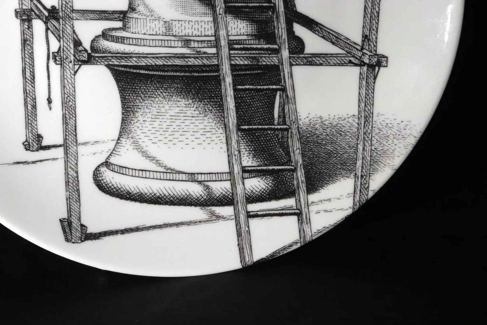 Fornasetti Themes & Variation Porcelain Plate, Number 200 - 4