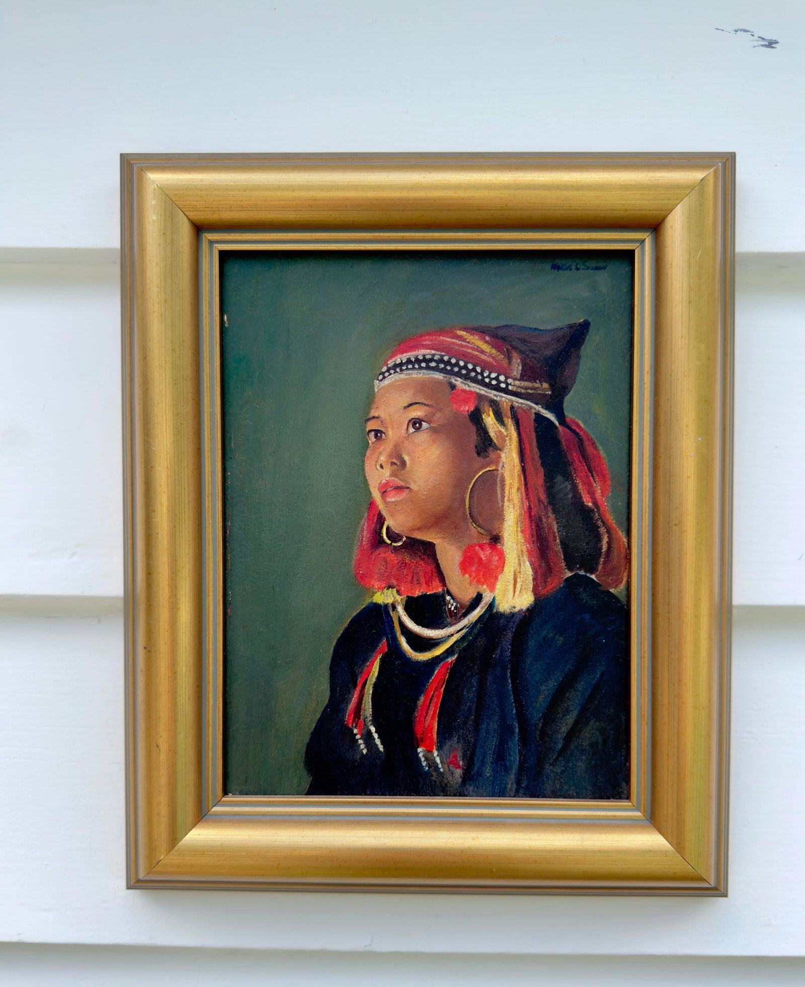 Portrait of a Nepalese Woman – Artist Signed & Framed - 2