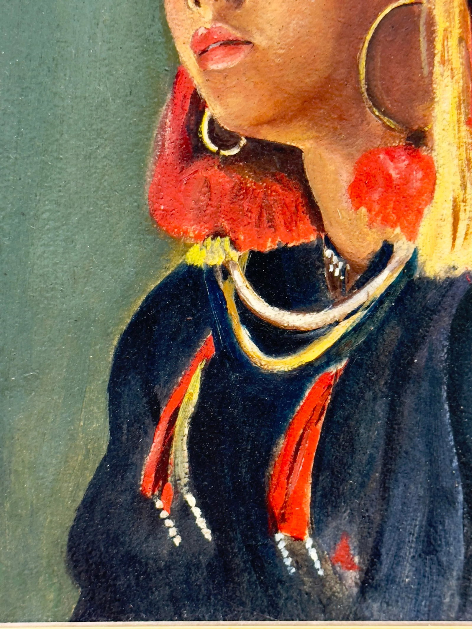 Portrait of a Nepalese Woman – Artist Signed & Framed - 3