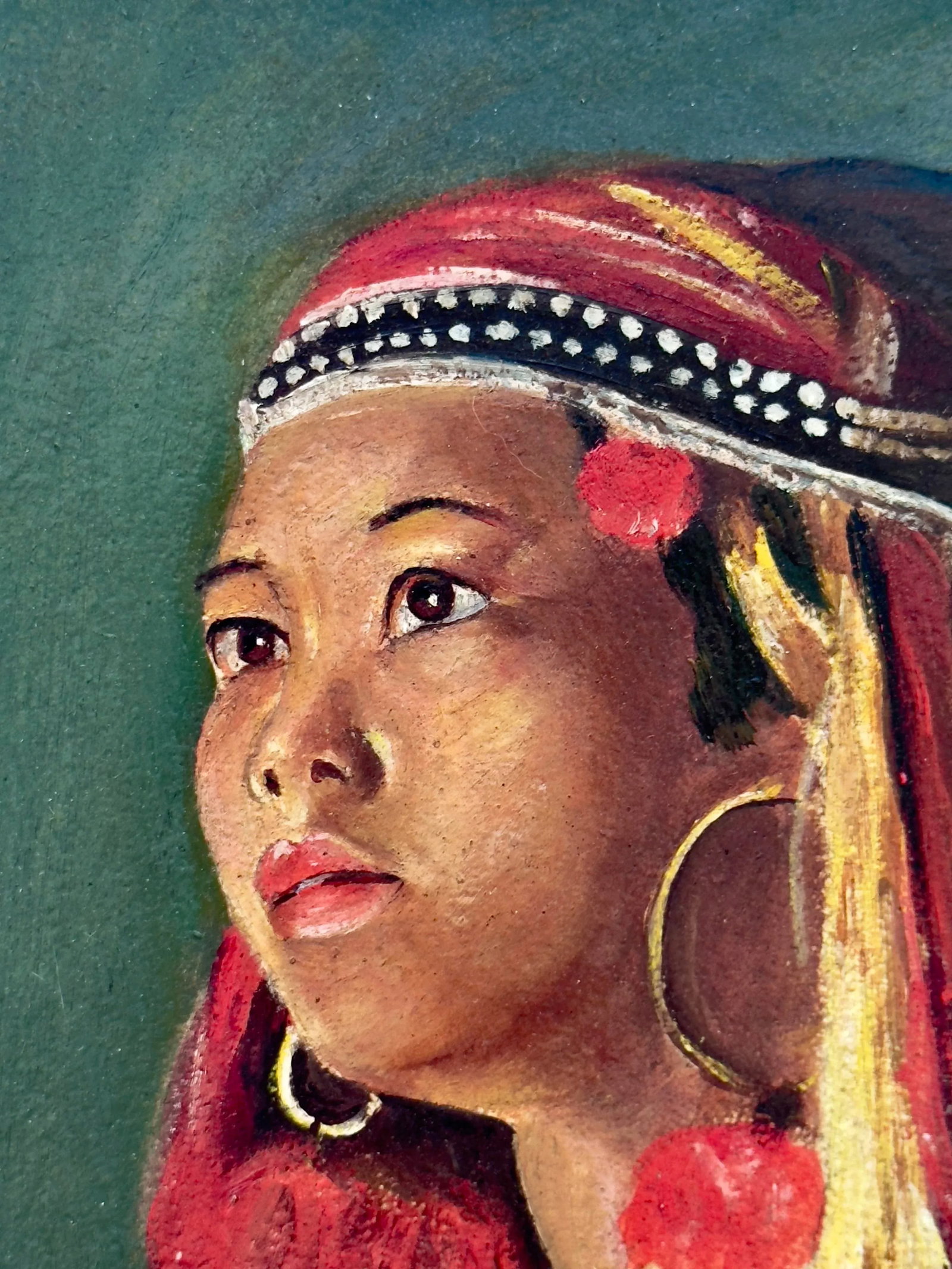 Portrait of a Nepalese Woman – Artist Signed & Framed - 4