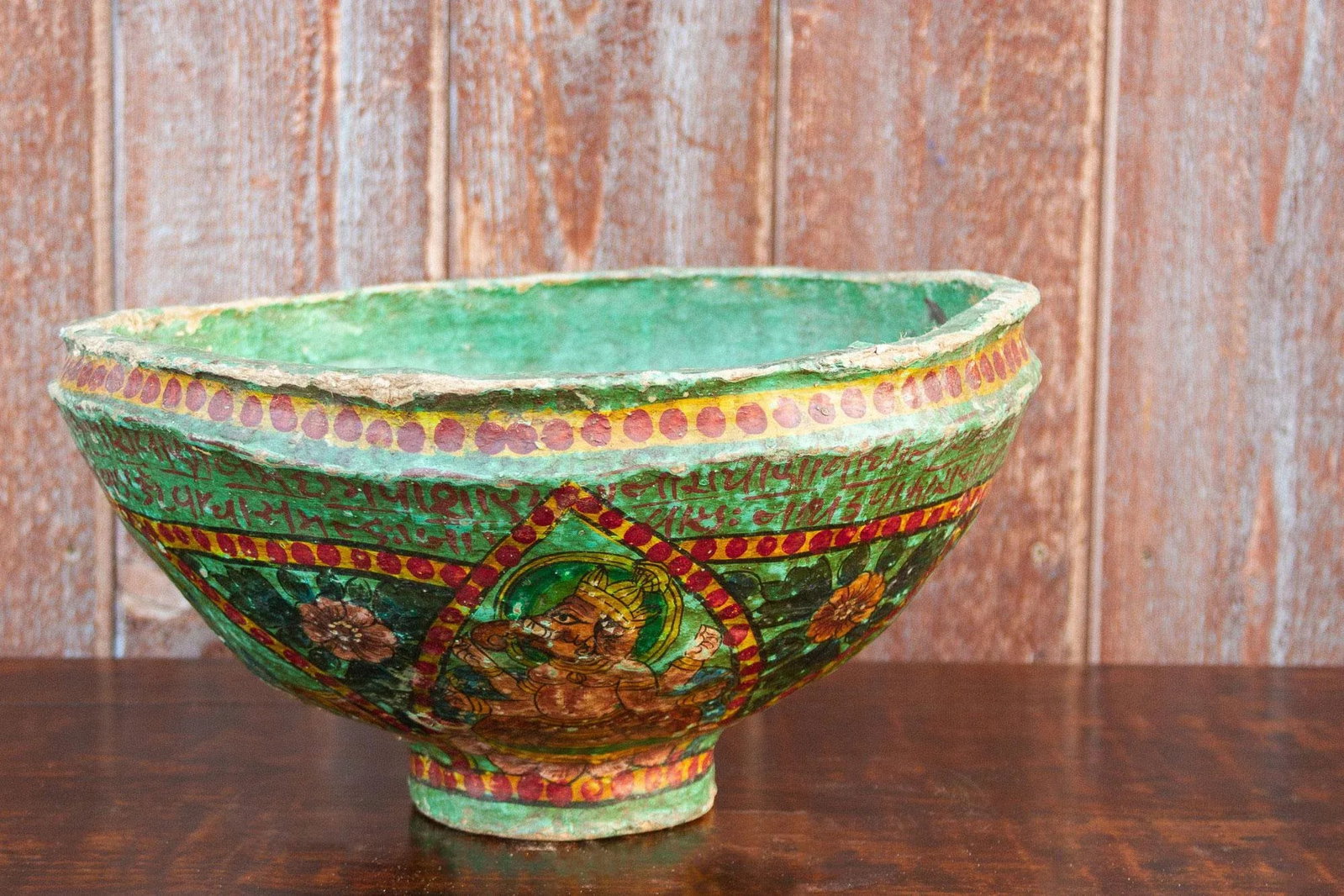 Ganesha Antique Papier MachâË†Å¡Ã‚Â© Bowl - 2