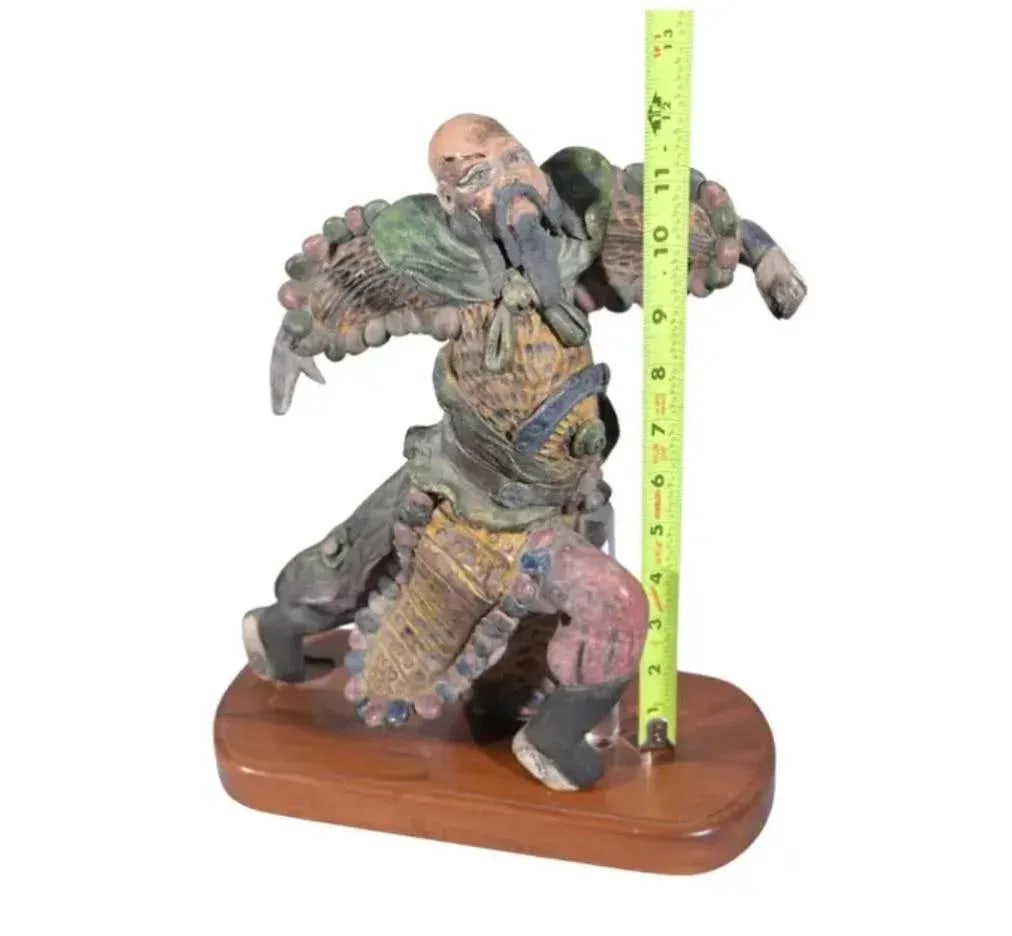 Chinese Imperial Warrior Sancai Glazed Figure - 4