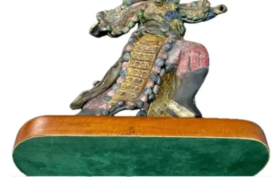 Chinese Imperial Warrior Sancai Glazed Figure - 5
