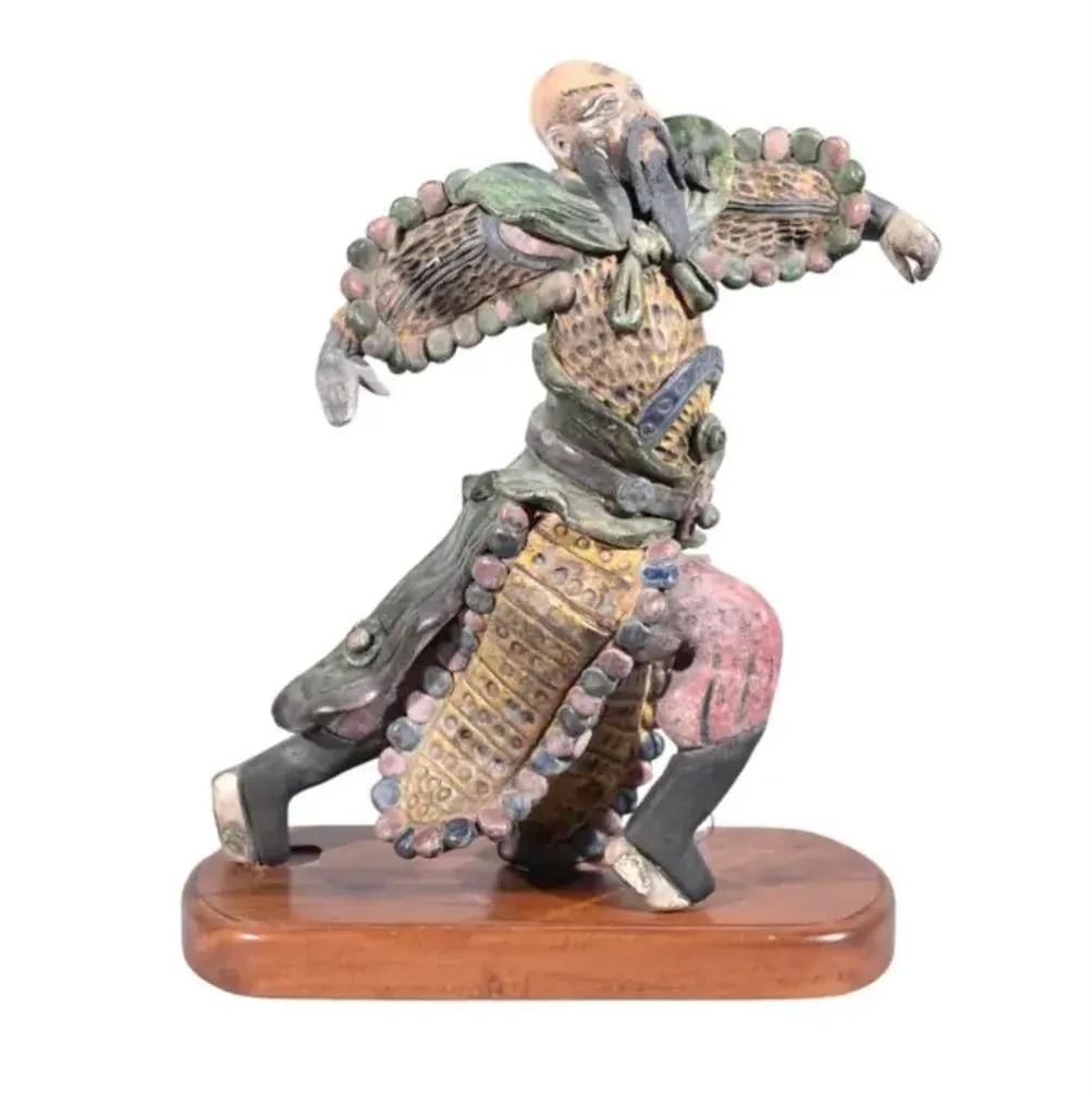 Chinese Imperial Warrior Sancai Glazed Figure - 6