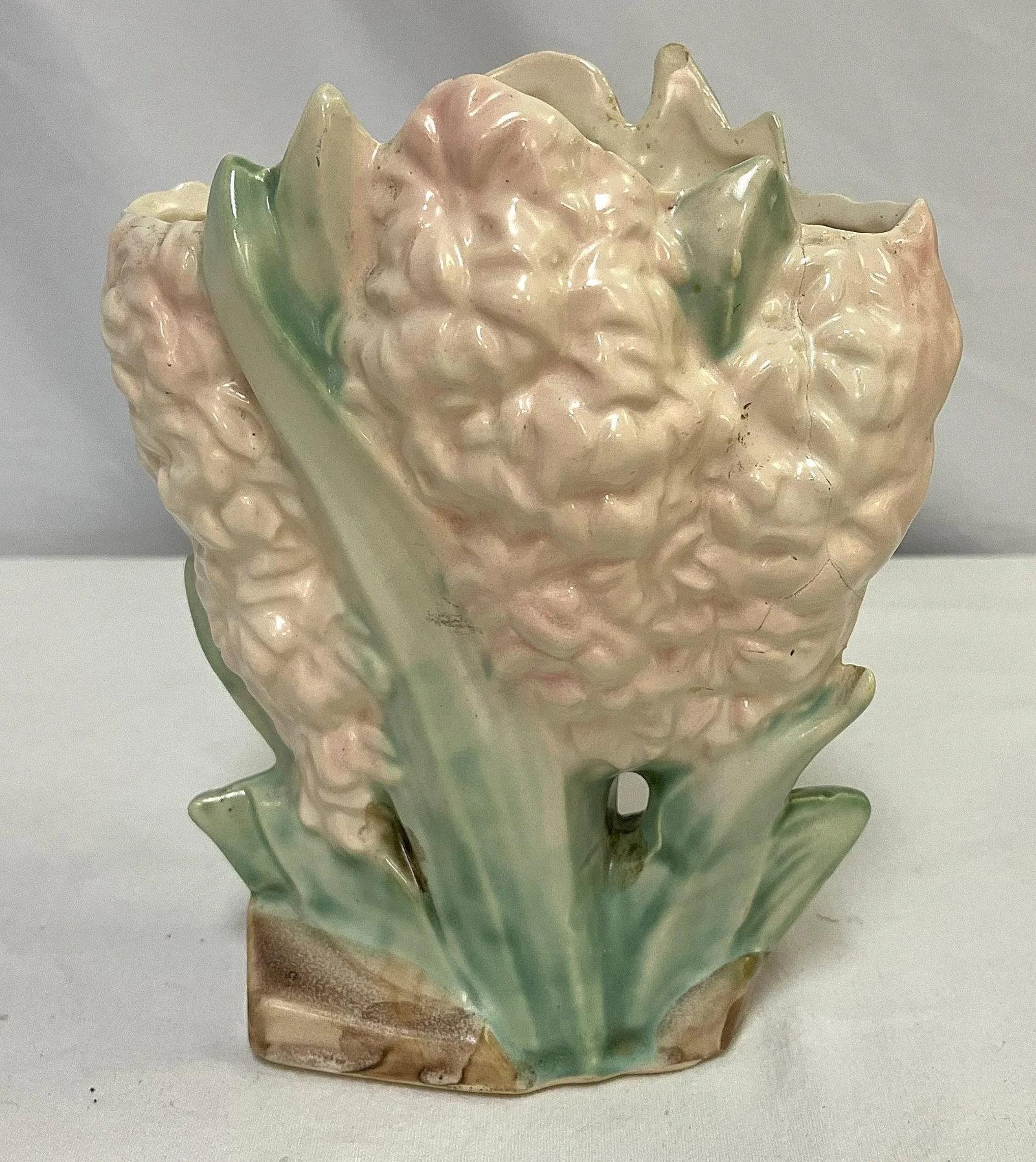 1940's McCoy Pottery Hyacinth Vase, Marked - 3