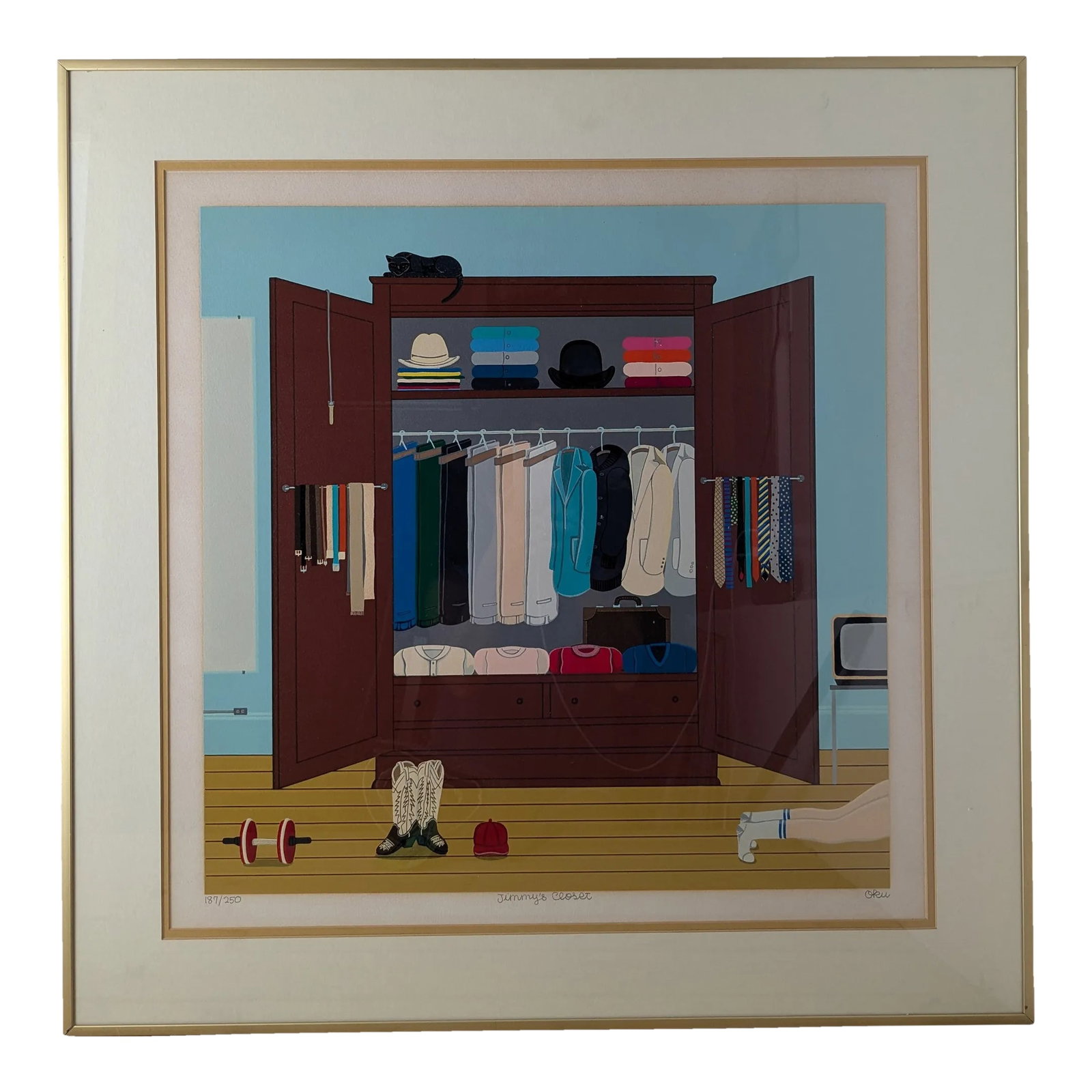 Jimmy's Closet" by Oku Shigeo Okumura – Signed & Numbered Lithograph (1 of 11)