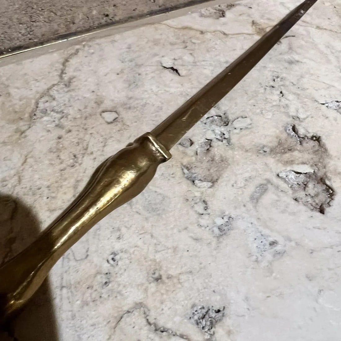 Valenti Solid Brass Letter Opener Equestrian Detail Spain - 3