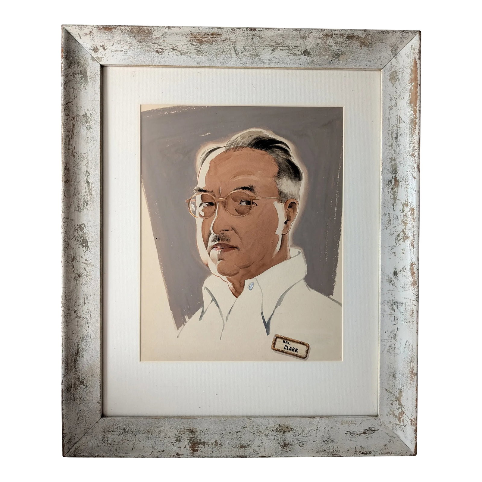 Framed and Signed Vintage Artist Self Portrait (1 of 11)