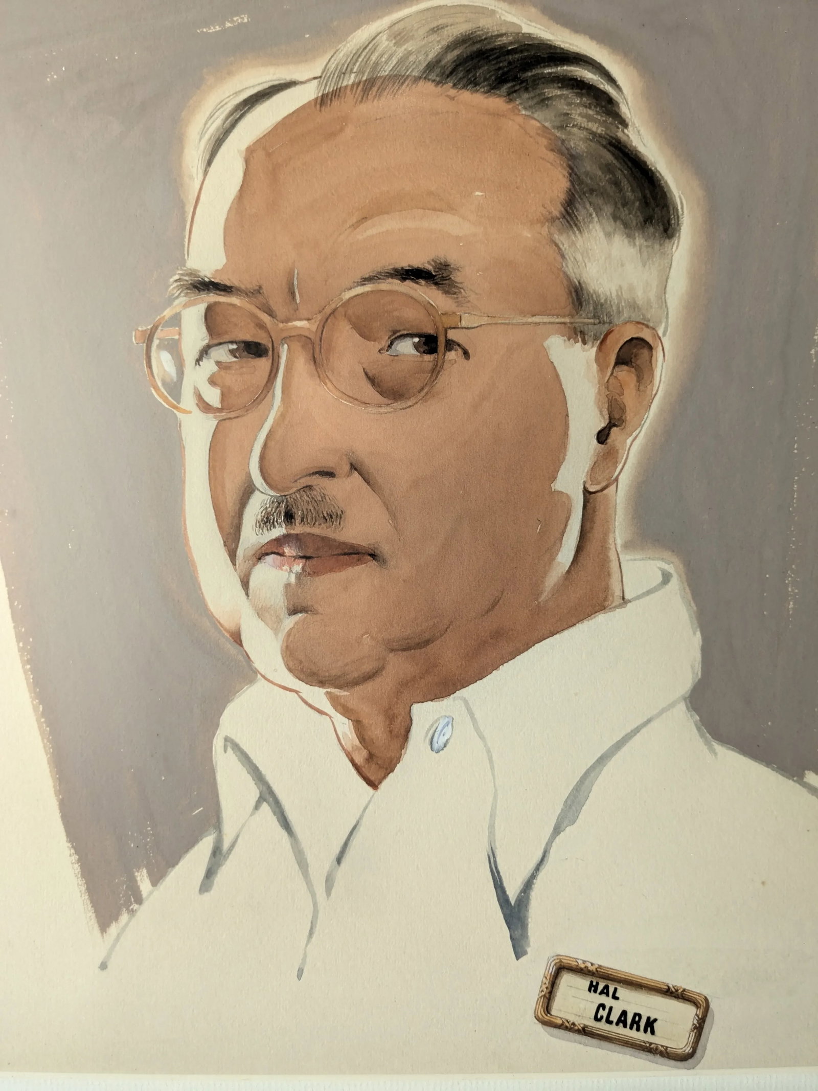 Framed and Signed Vintage Artist Self Portrait - 2