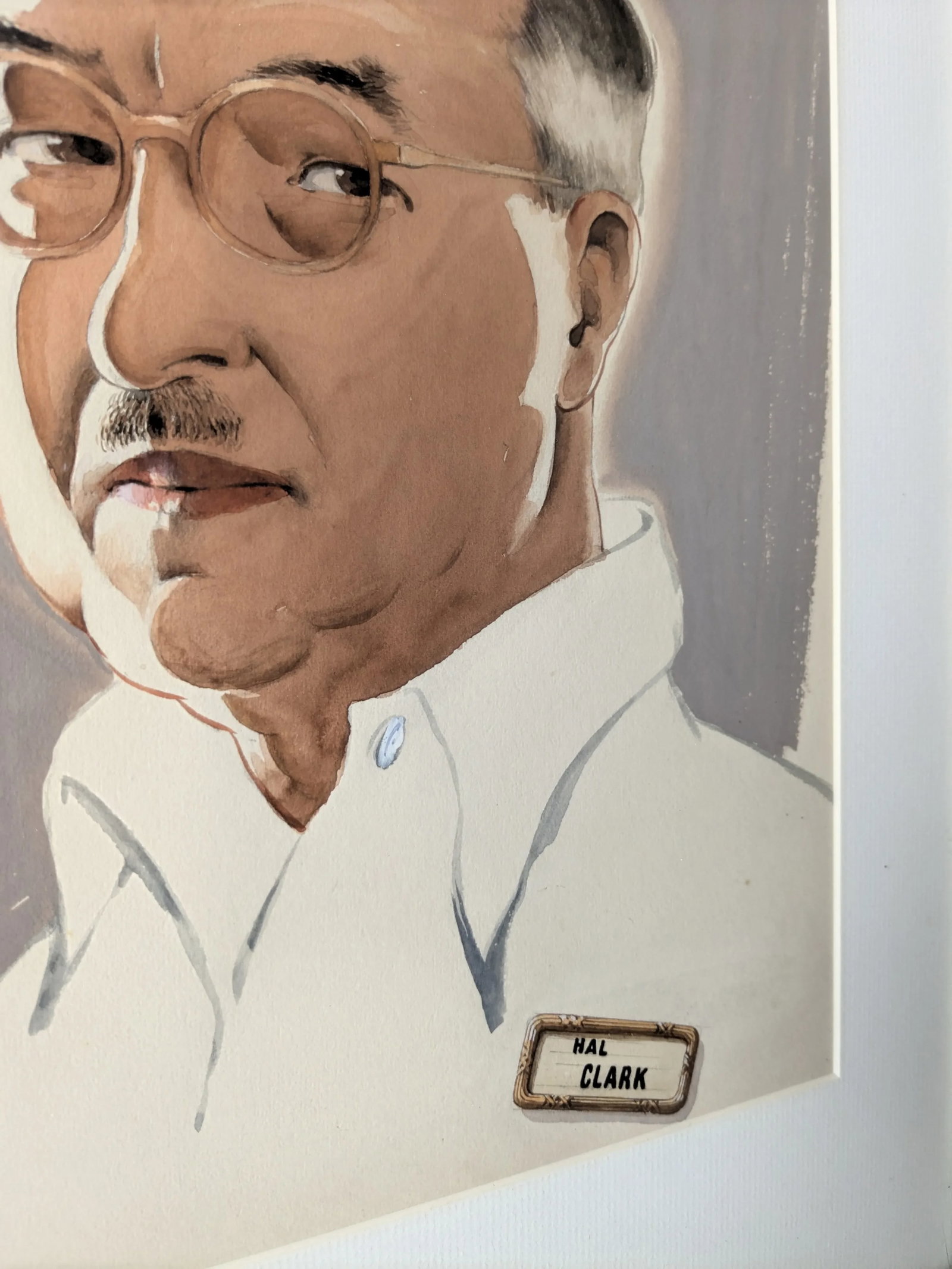 Framed and Signed Vintage Artist Self Portrait - 6