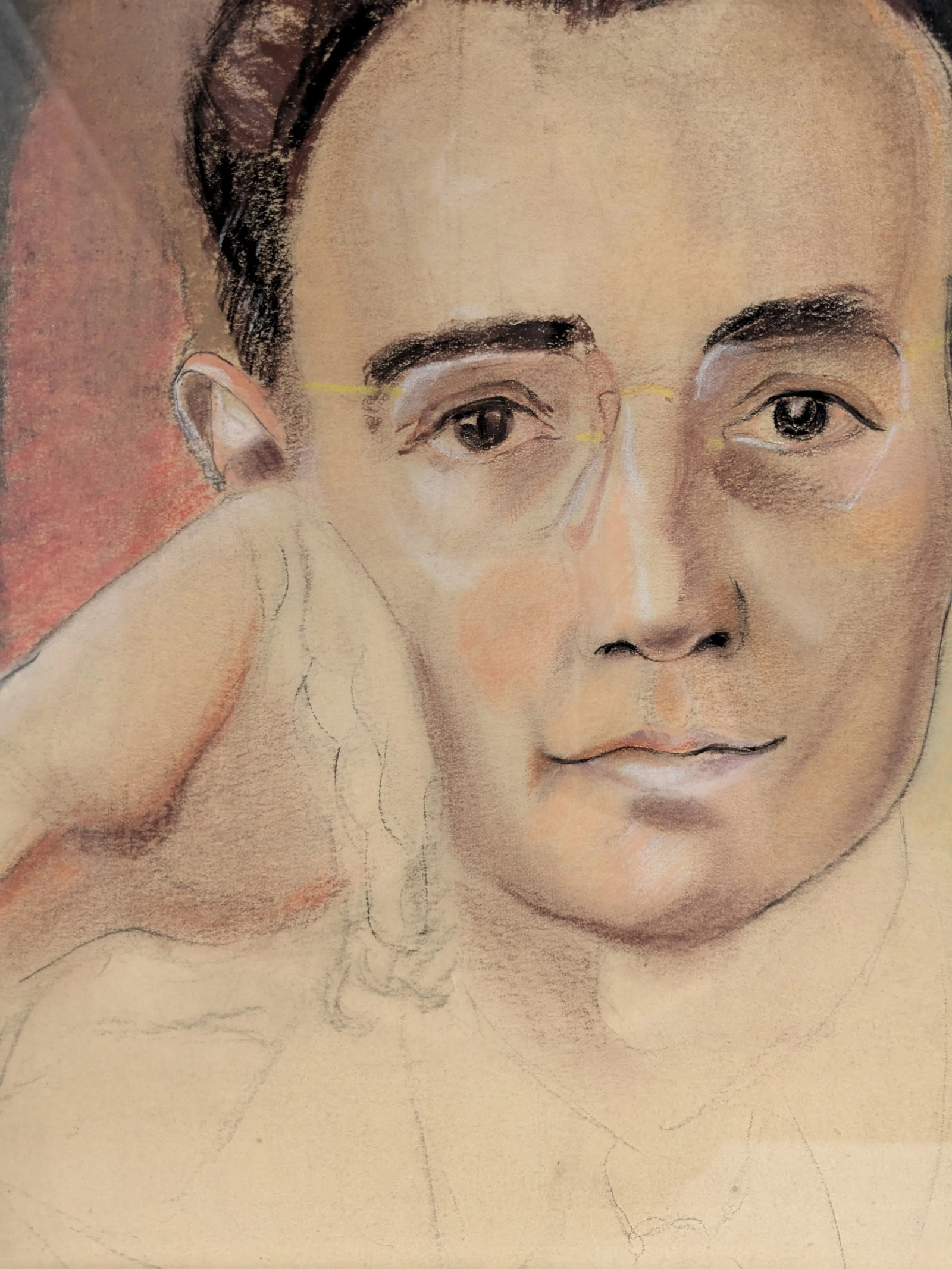 Artist Signed 1938 Framed Pencil Drawing/Portrait of Man - 4
