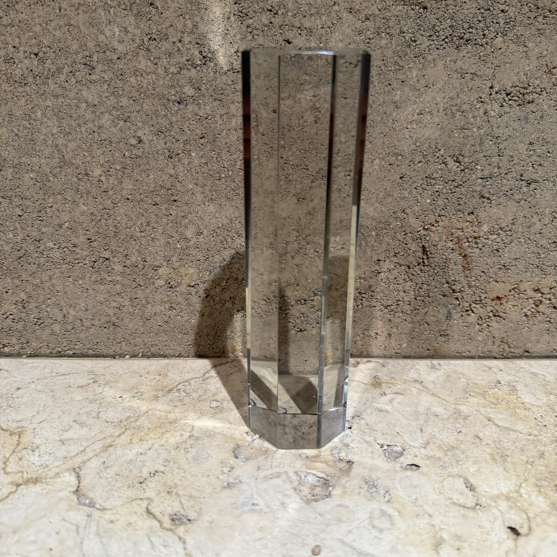 Crystal Paperweight Octagonal Glass Pillar - 2